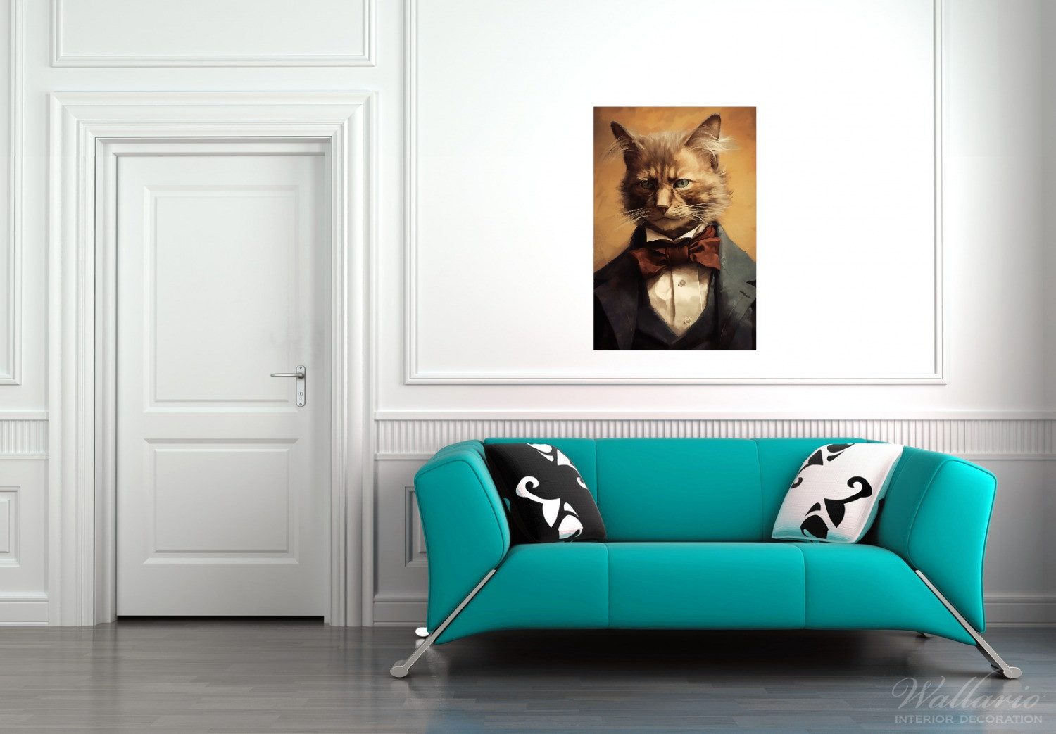 Wallario Poster, Katze im Anzug, in verschiedenen Ausführungen