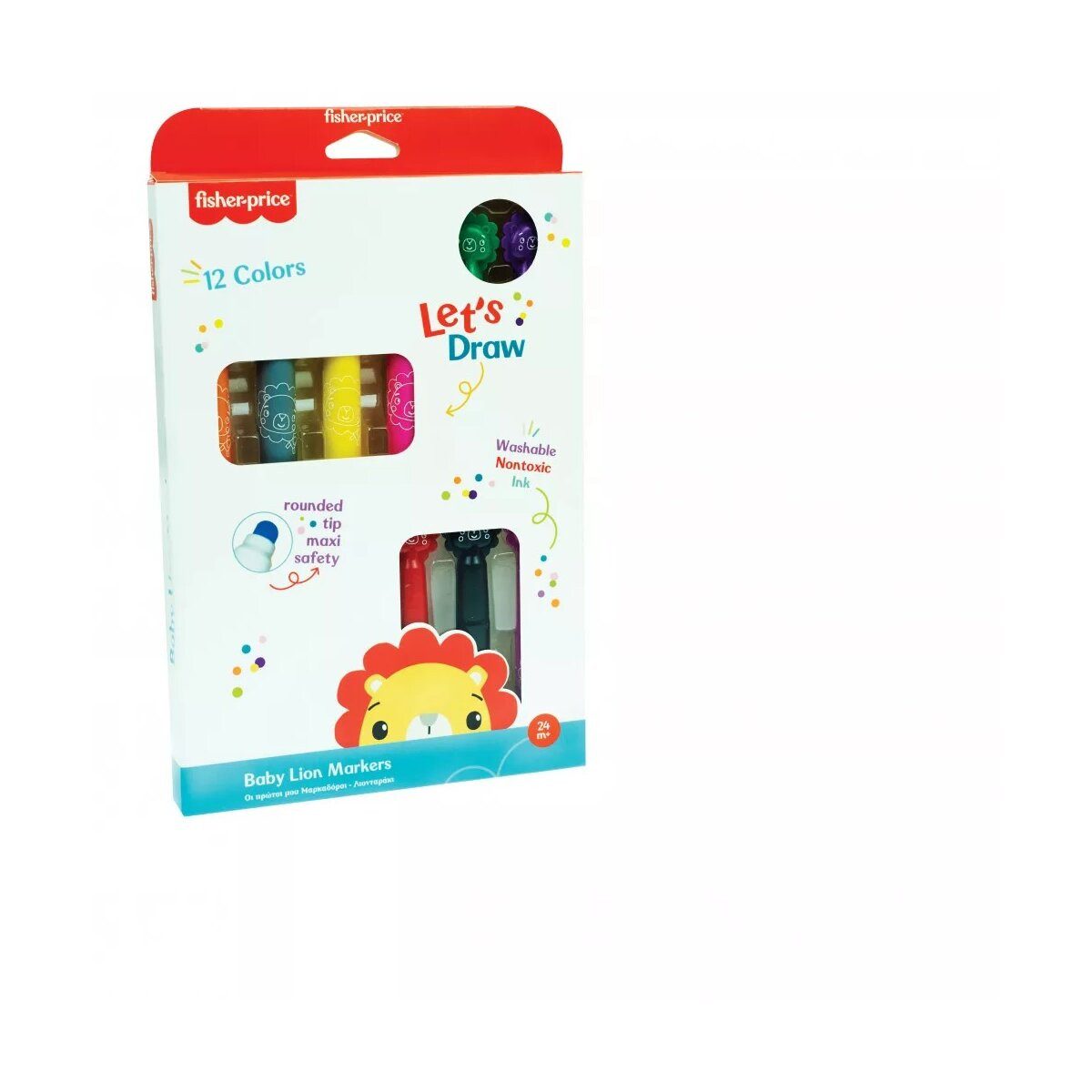 Fisher-Price® Kreativset Fisher-Price Let's Draw auswaschbare Filzstifte 12 Stück