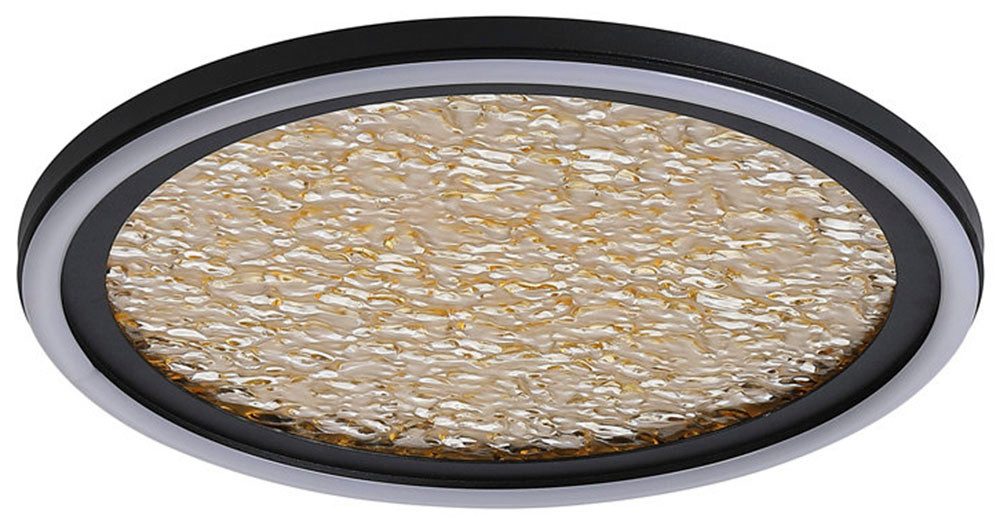 Searchlight LED Bilderleuchte Luna LED Deckenleuchte, Schwarz und Gold, LED fest integriert