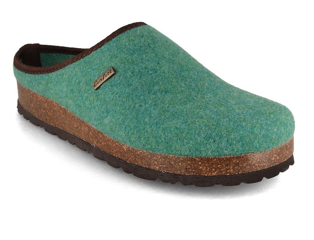 Tuffeln Filz-Pantoffeln Komfort Damen Unisex Clogs mit Kork-Fußbett Hausschuh vegan aus 100% Tuf-Felt