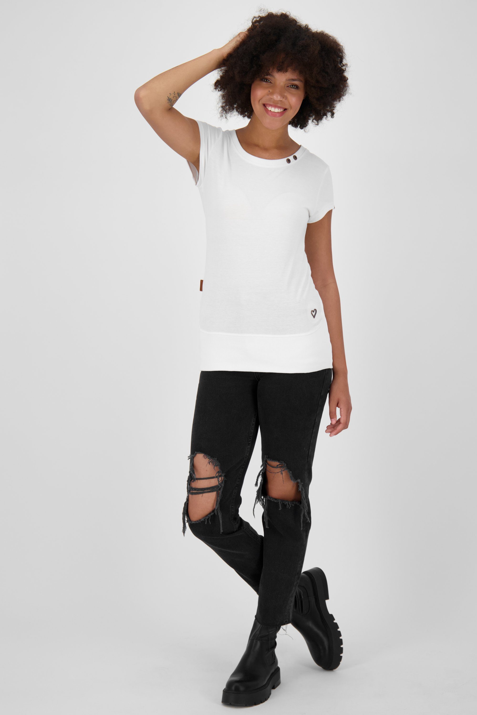 Damen Kickin T-Shirt white T-Shirt Alife CocoAK Shirt A &