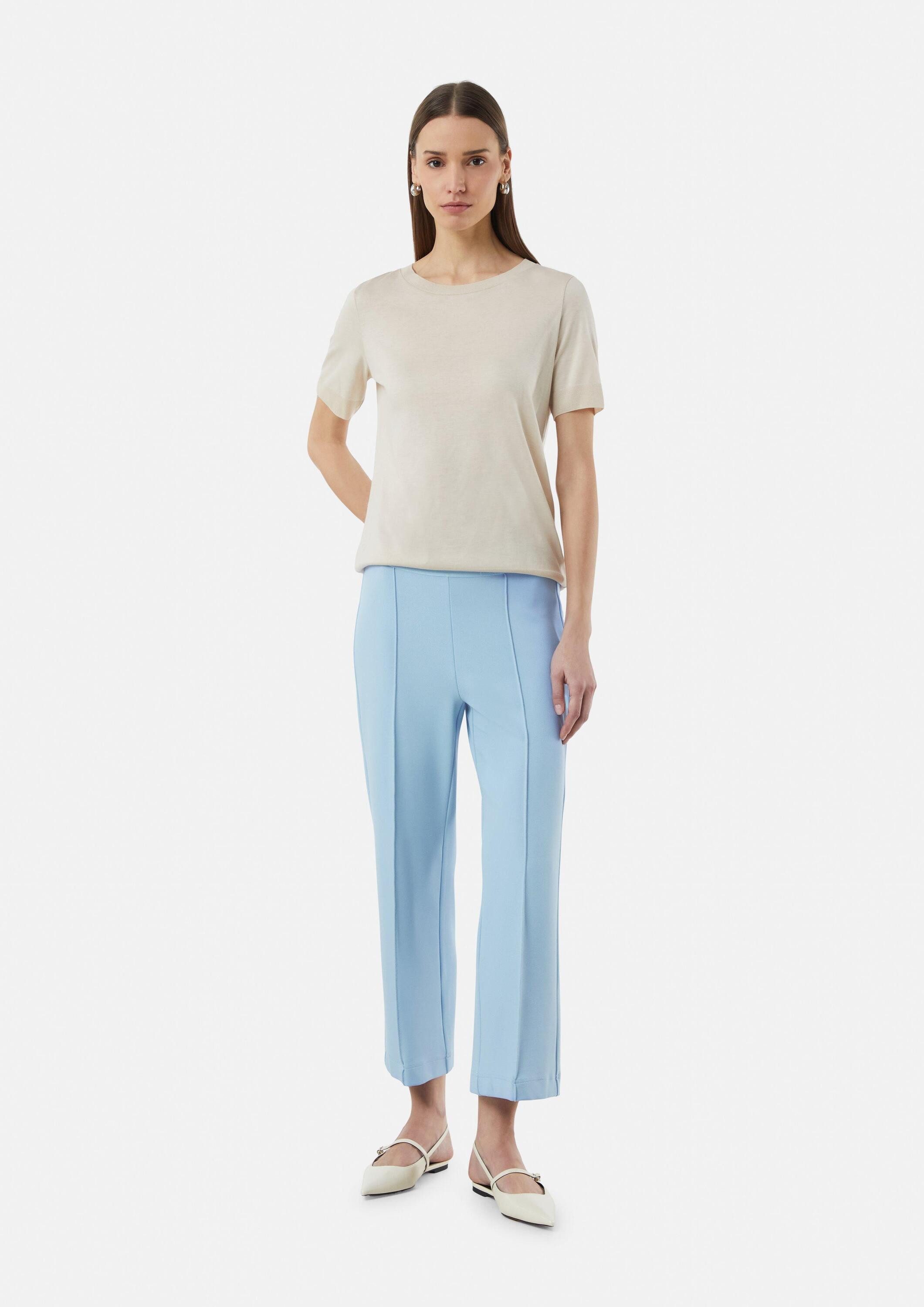 comma 7/8-Hose Hose Elegante Culotte aus Twill-Jersey