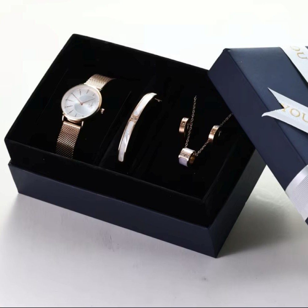 Tidy Schmuckset SHENGKE Schmuckset 5tlg, Uhr,Halskette,Ohrringe, Armreif & Geschenkbox (4-tlg), Geburtstag