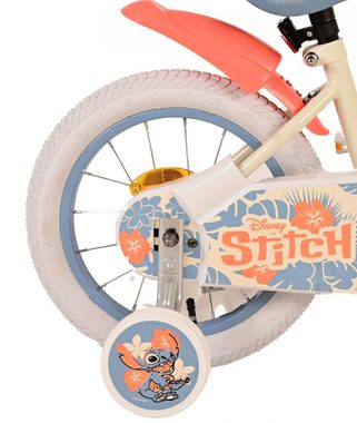 Volare Kinderfahrrad Kinderfahrrad Disney Stitch für Mädchen 14 Zoll Kinderrad Cremefarbend