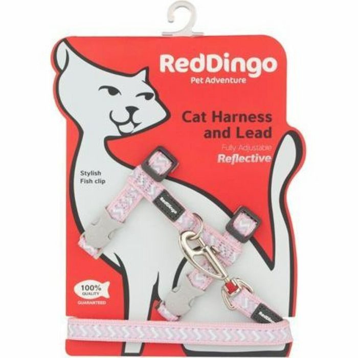 Red Dingo Geschirr Geschirr RD mit Leine - Katze- Ziggy Rfx - Pink
