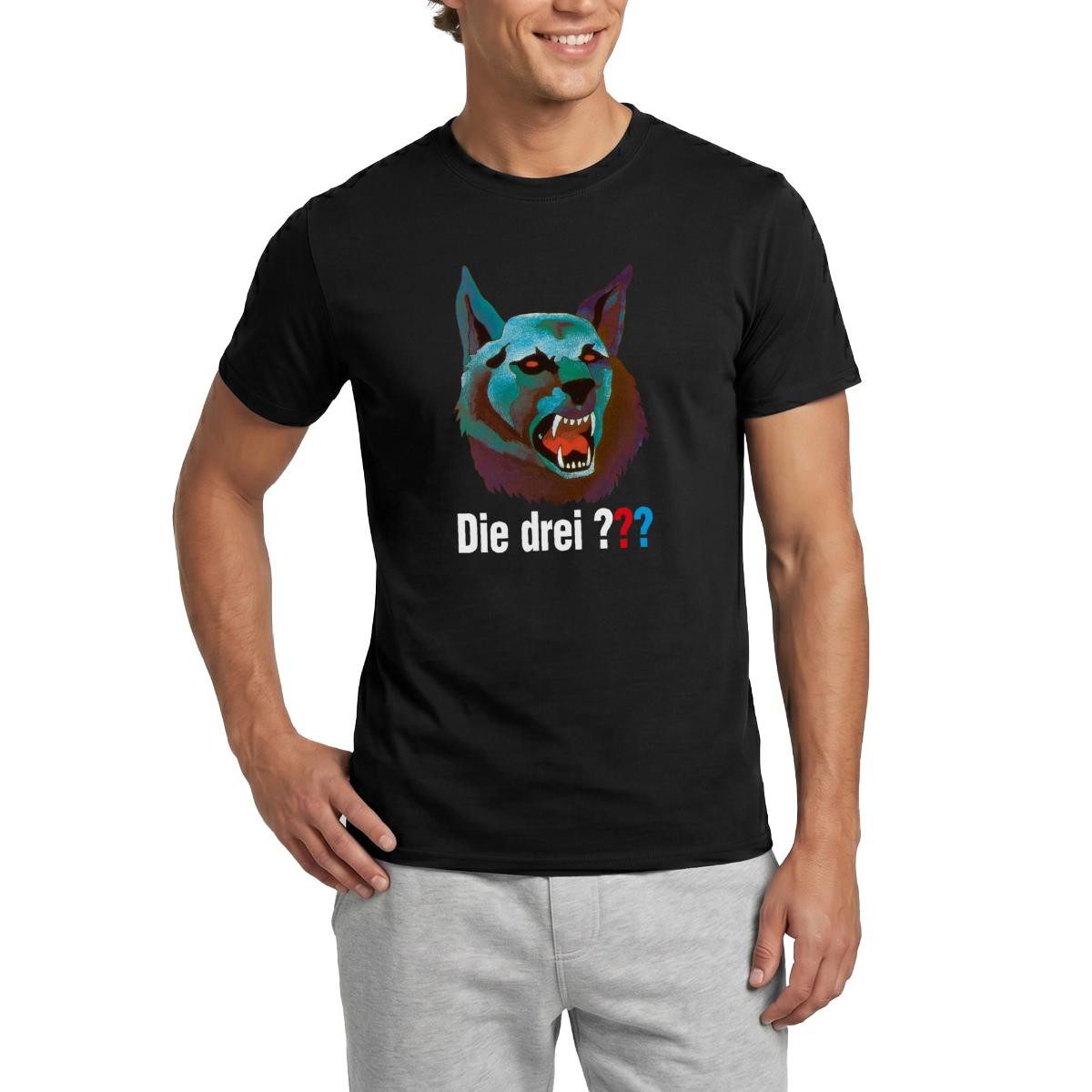 T-Shirt Die Drei Fragezeichen Der Karpatenhund Männer T-Shirt