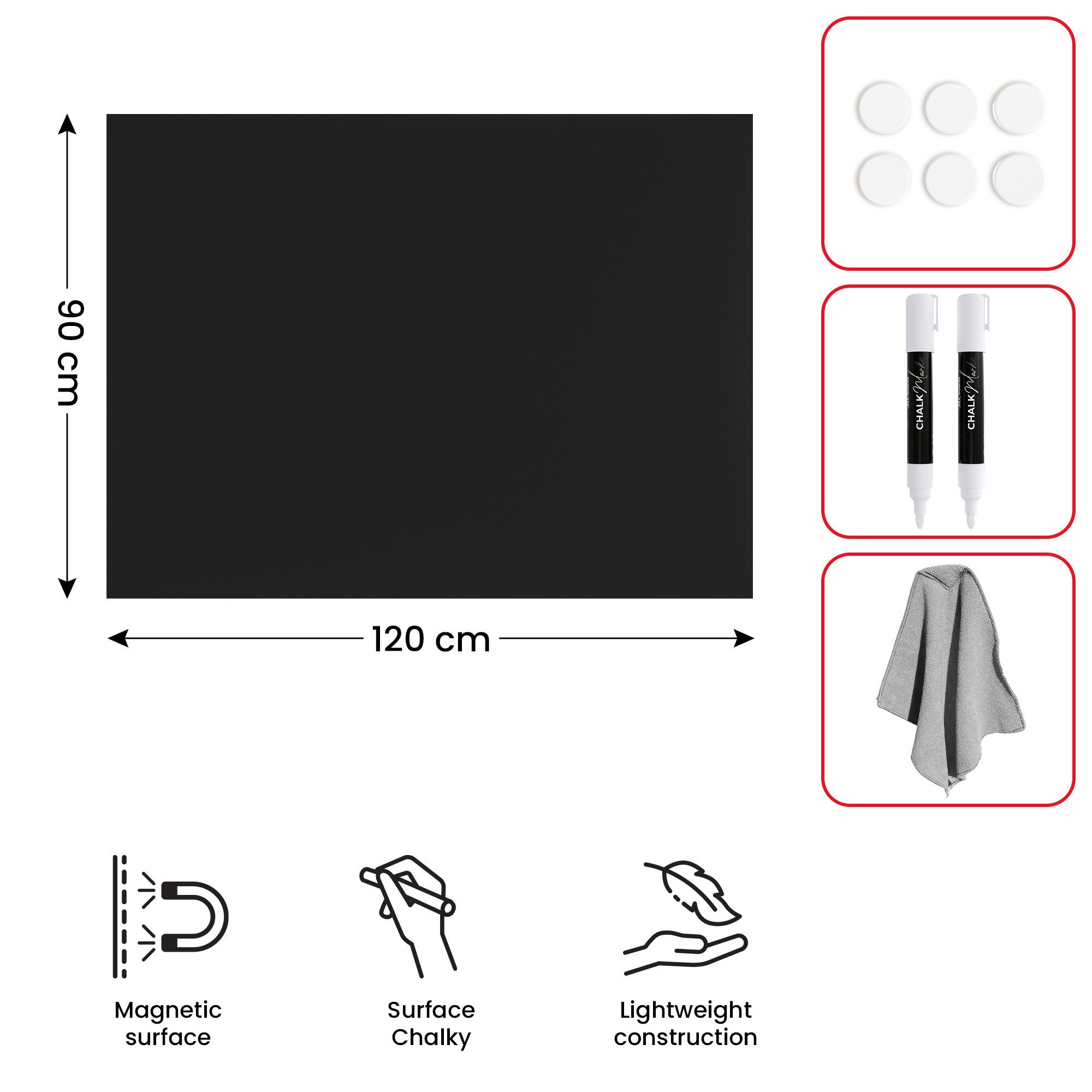 ALLboards Magnettafel ALLboards Metallische Magnettafel KREIDETAFEL günstig online kaufen