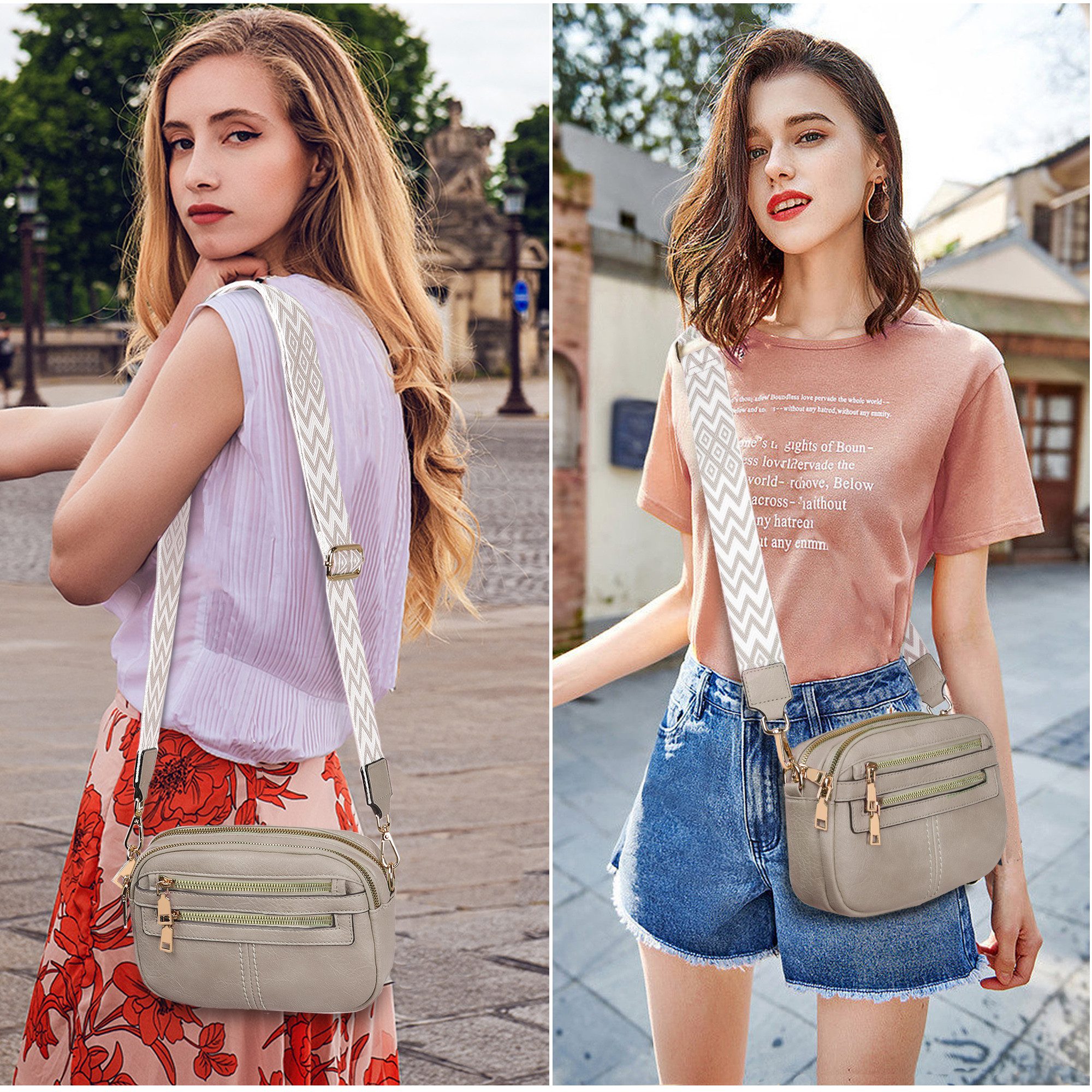 TAN.TOMI Umhängetasche Crossbody Bag Damen Umhängetasche Moderne Taschen Modisch, Vielseitig mit Verstellbarer Schulterriemen