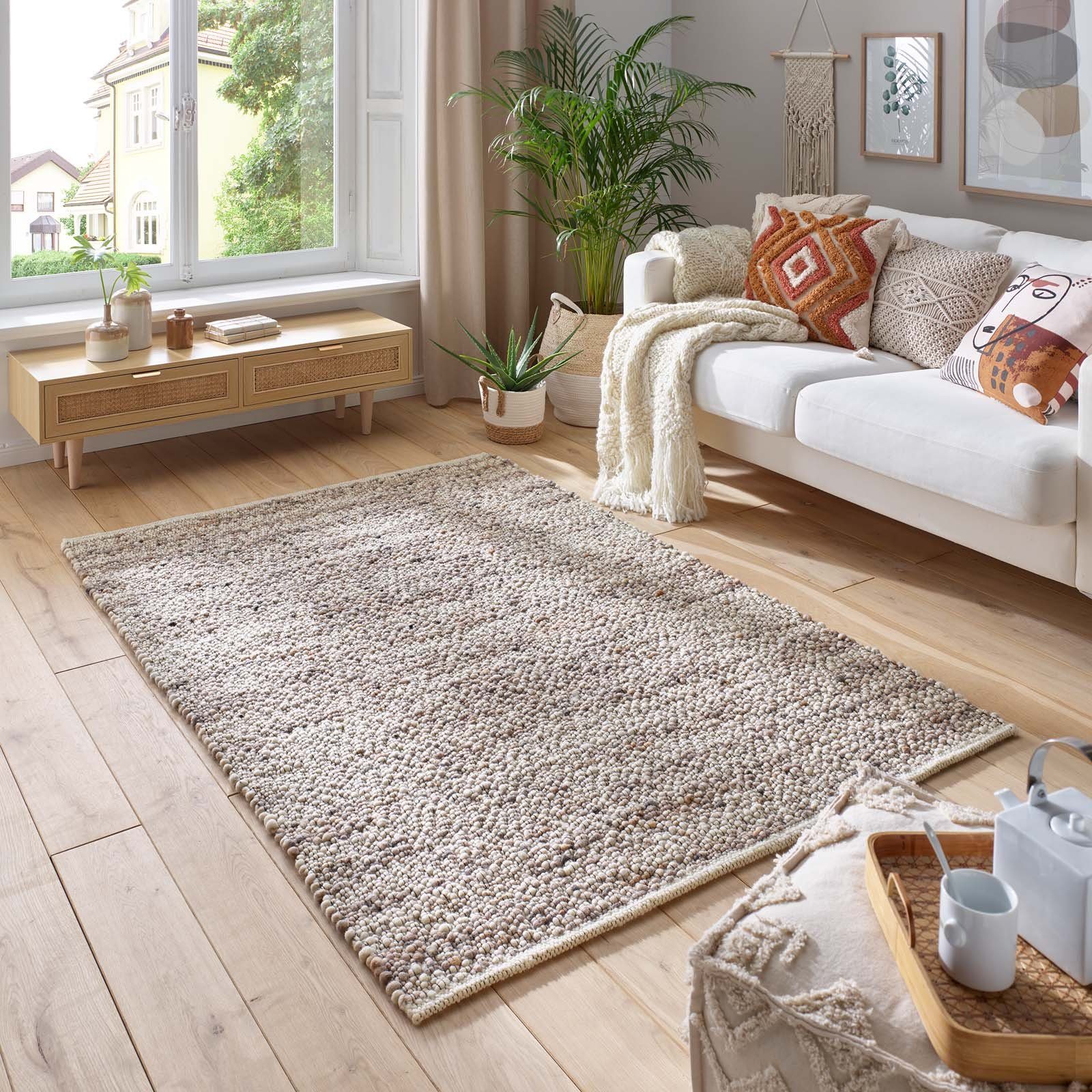 TaraCarpet Wollteppich TaraCarpet Neuberg handgewebter Schurwollteppich günstig online kaufen
