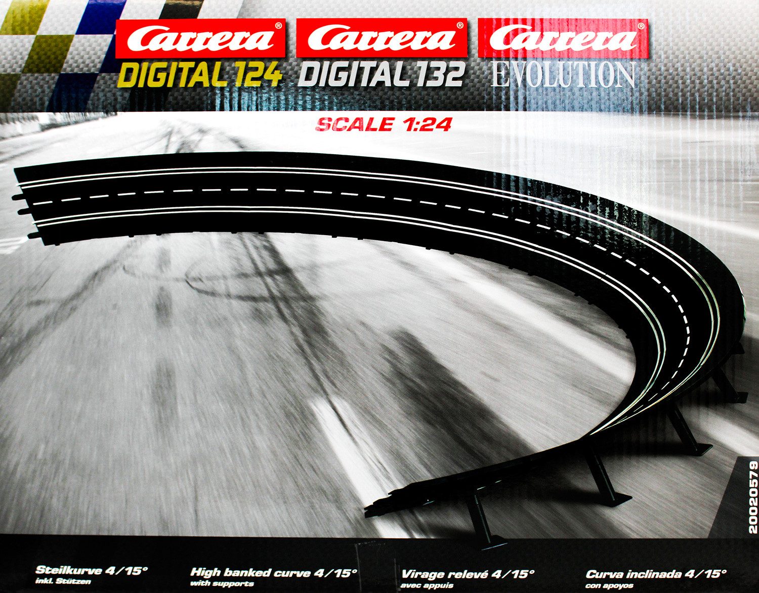 Autorennbahn Carrera 20020579 - DIGITAL 124 Steilkurve 4, 15 Grad