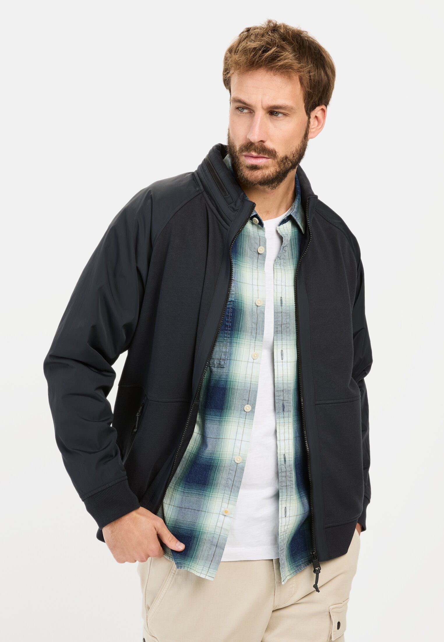 camel active Sweatjacke mit einrollbarer Kapuze günstig online kaufen