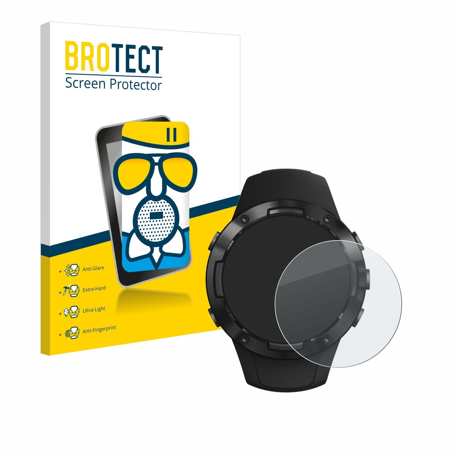 BROTECT Displayschutzglas Folie für Suunto 5, Schutzfolie Glas Panzer Display Schutz matt