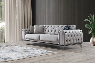 Villa Möbel Sofa London, 1 Stk. 2-Sitzer, Quality Made in Turkey, Luxus-Microfaser (100% Polyester)