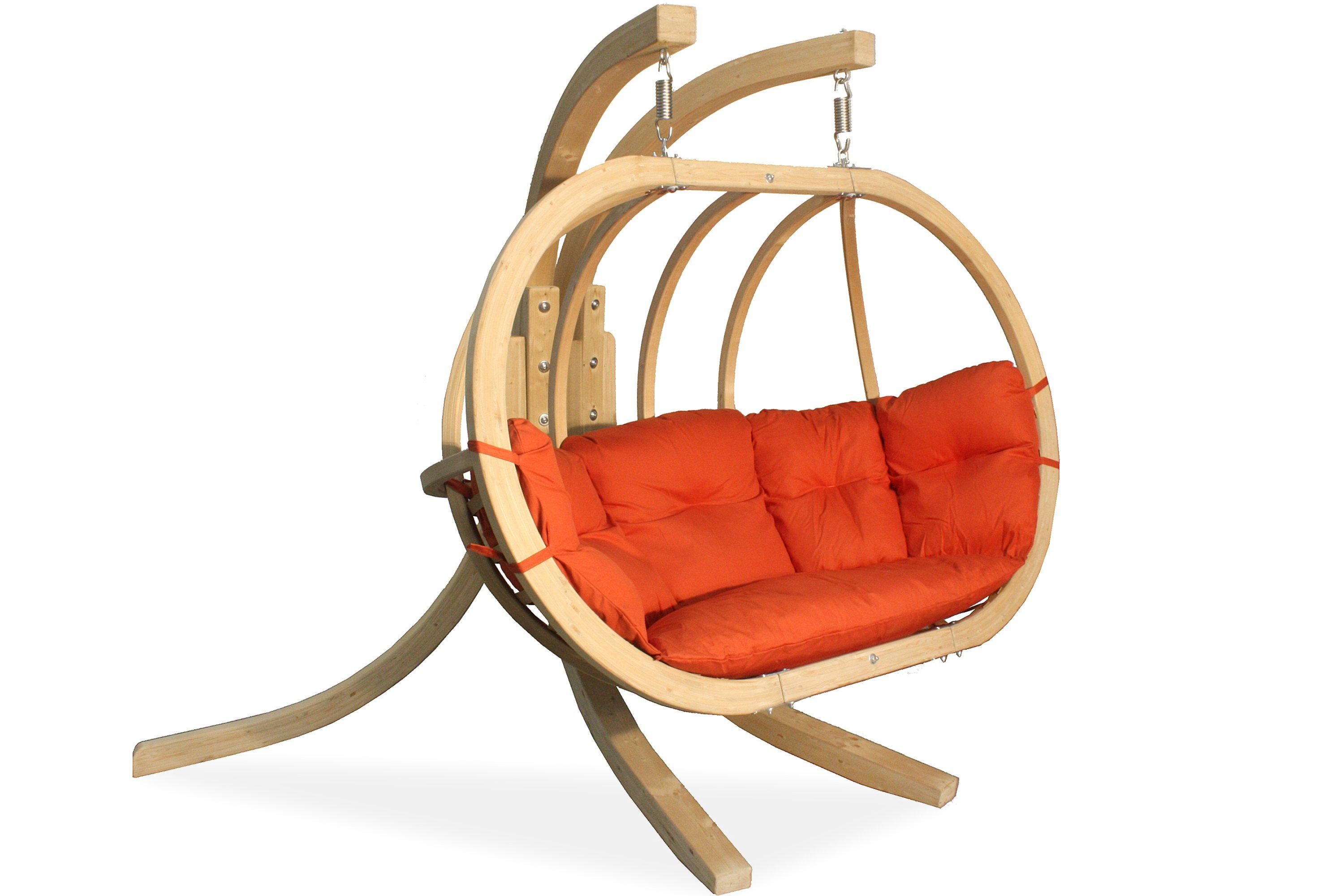 KONSIMO® Hängesessel CALLISTO Hängesessel mit Gestell (Hängesessel mit Gestell und Kissen), hergestellt in der EU, auf einem massiven Holzrahmen