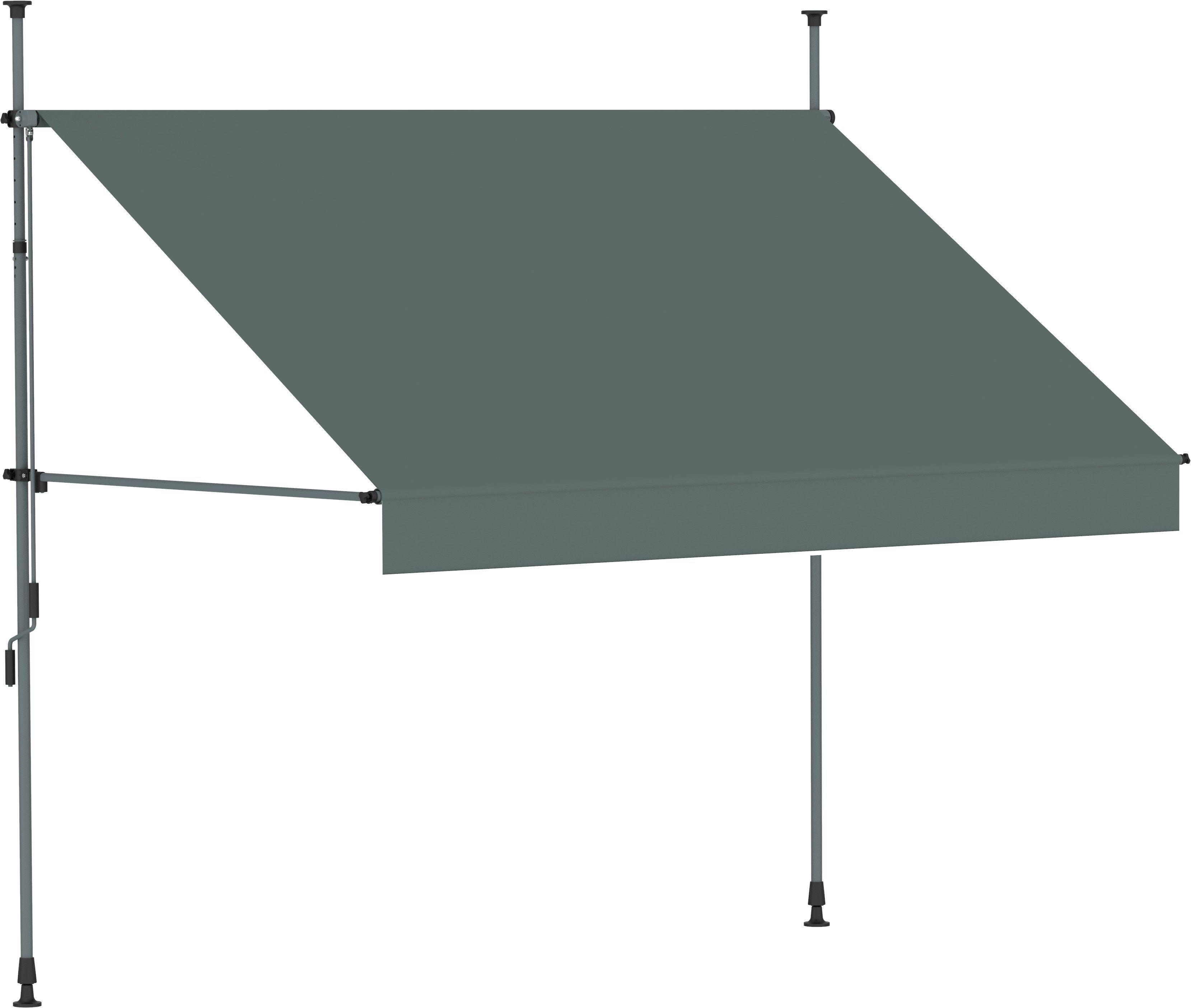KONIFERA Klemmmarkise mit LED-Warmlichtstreifen Breite/Ausfall: 250/150 günstig online kaufen