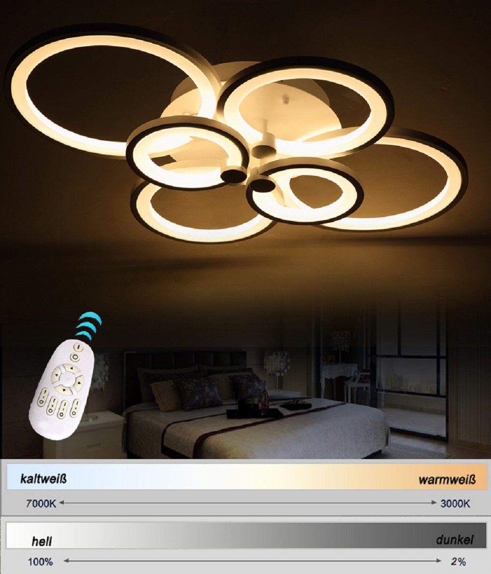 Euroton LED Deckenleuchte LED Deckenleuchte Fernbedienung Lichtfarbe/Hellig günstig online kaufen