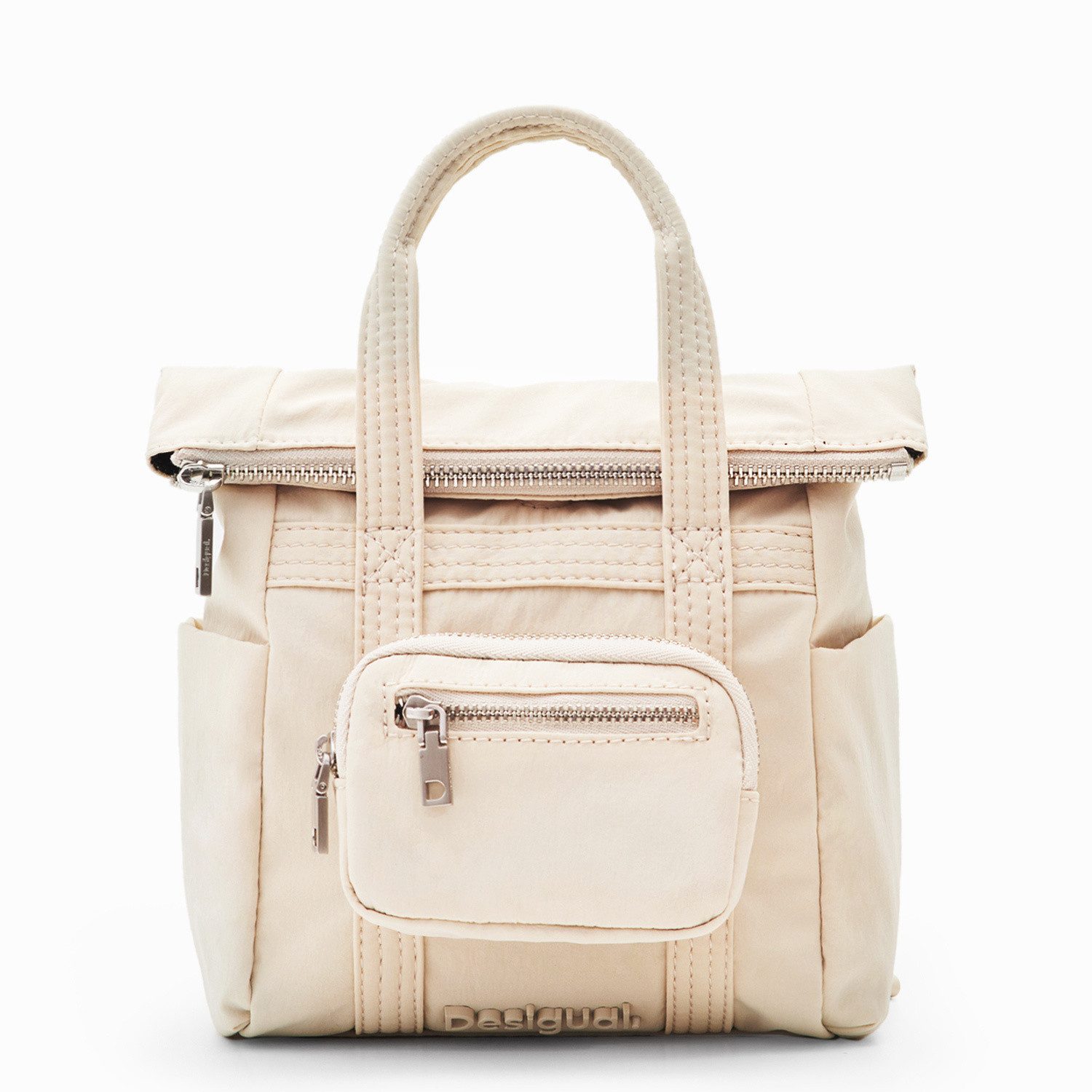 Desigual Umhängetasche Desigual Damentasche/Rucksack 2in1 Voyager Micro blanco roto (1, 1-tlg., 1)