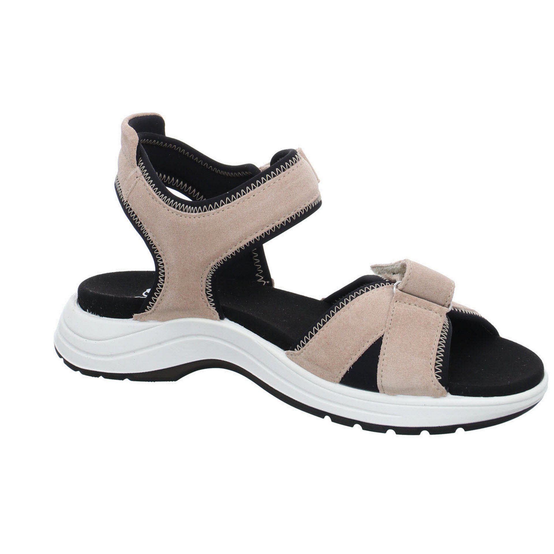 Ara Damen Trekkingsandalen Panama Sandale Trekkingsandale beige Veloursleder