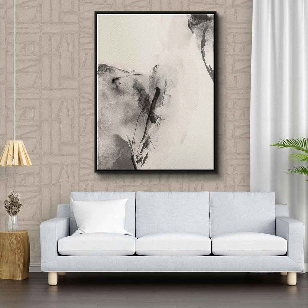 DOTCOMCANVAS® Leinwandbild Wabi Sabi-2, Leinwandbild beige grau moderne abstrakte Kunst Druck Wandbild