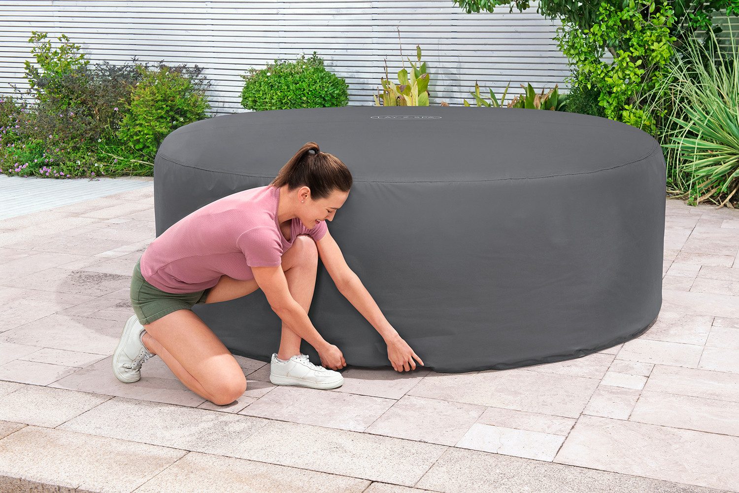 Bestway Pool-Abdeckplane LAY-Z-SPA® Xtras EnergySense® Plus (Packung, 1-St., Für runde Whirlpools bis 216 x 80 cm), Erhöht die Energieeffizienz um bis zu 40 %