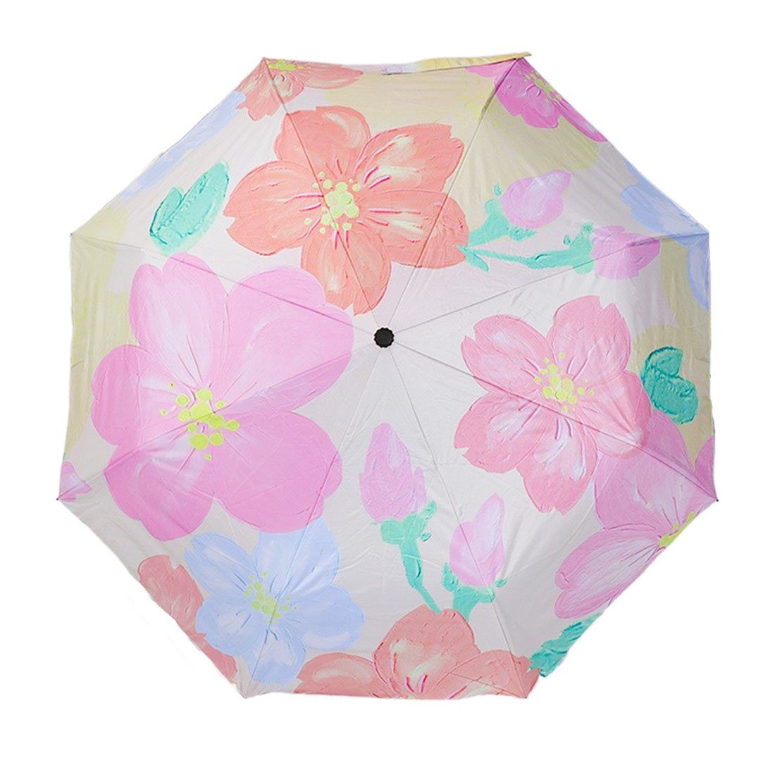 Automatischer Taschenregenschirm Blumen-Faltschirm,UV-Schattenschirm,Regenschirm DÖRÖY