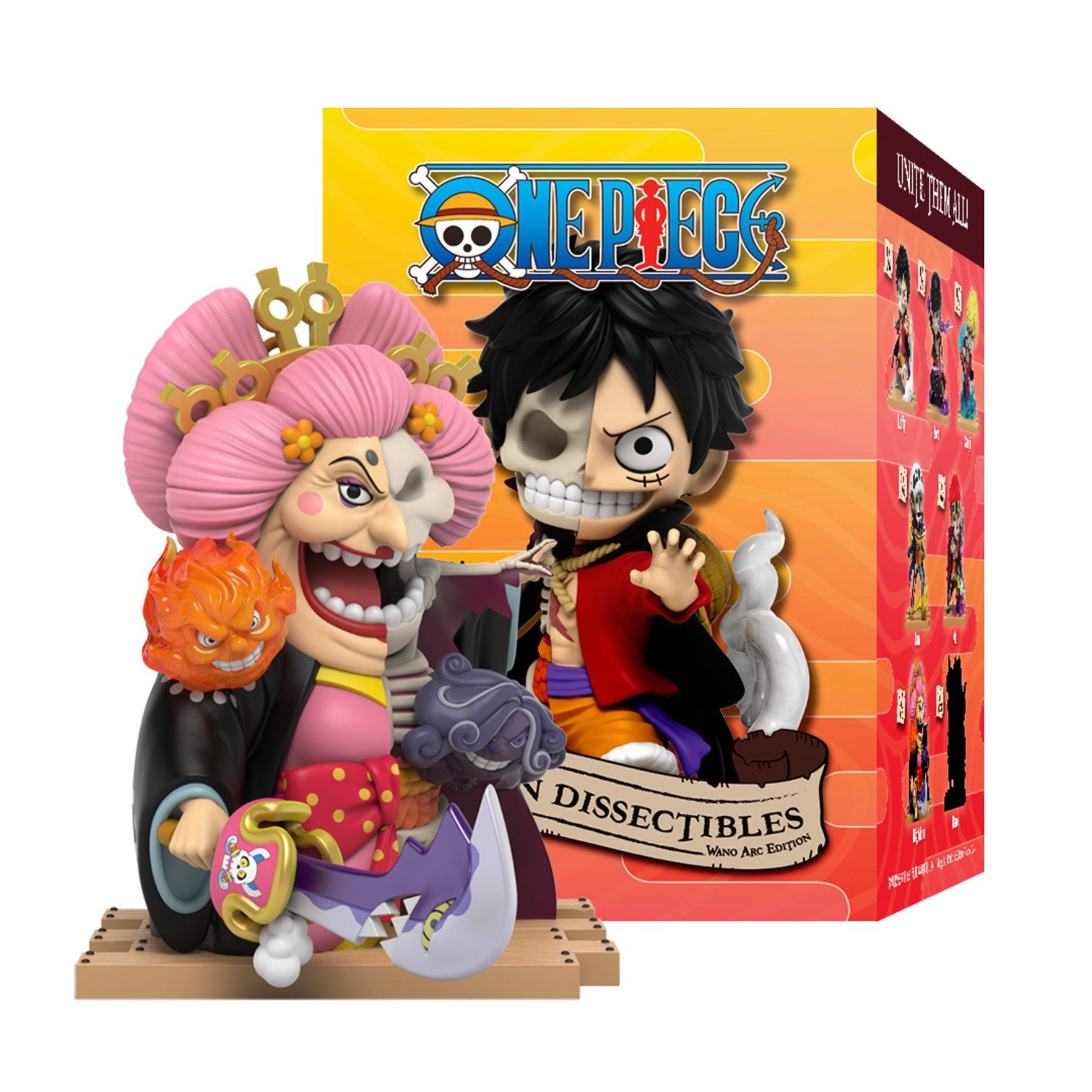 One Piece Anime Sammelfigur Mighty Jaxx - One Piece Figur Serie 1 - 2 - 4 - 5 - 6 - 7, Eine Packung – enthält eine zufällige Figur
