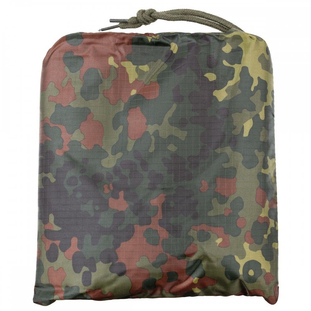 MFH Regenponcho BW Poncho, Rip Stop, Mod., flecktarn, Gr. 144 x 223 cm