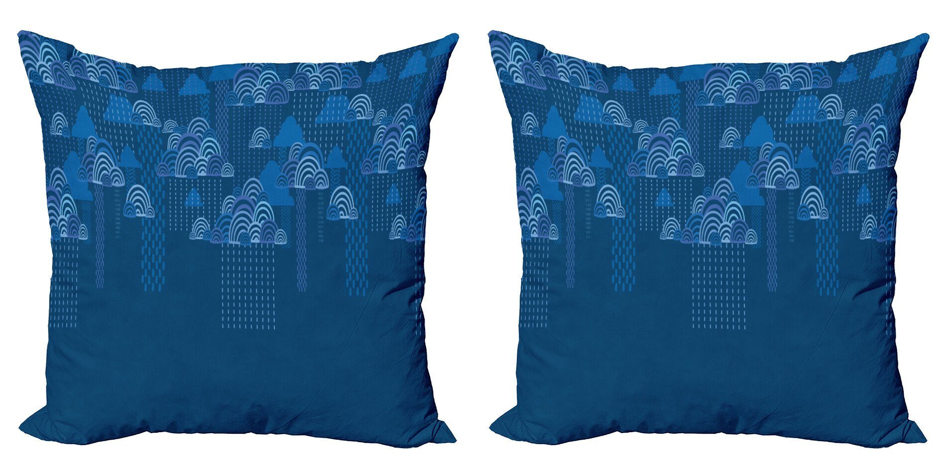 Kissenbezüge Modern Accent Doppelseitiger Digitaldruck, Abakuhaus (2 Stück), Blauer Himmel Abstrakte Wolken Dots Kunst