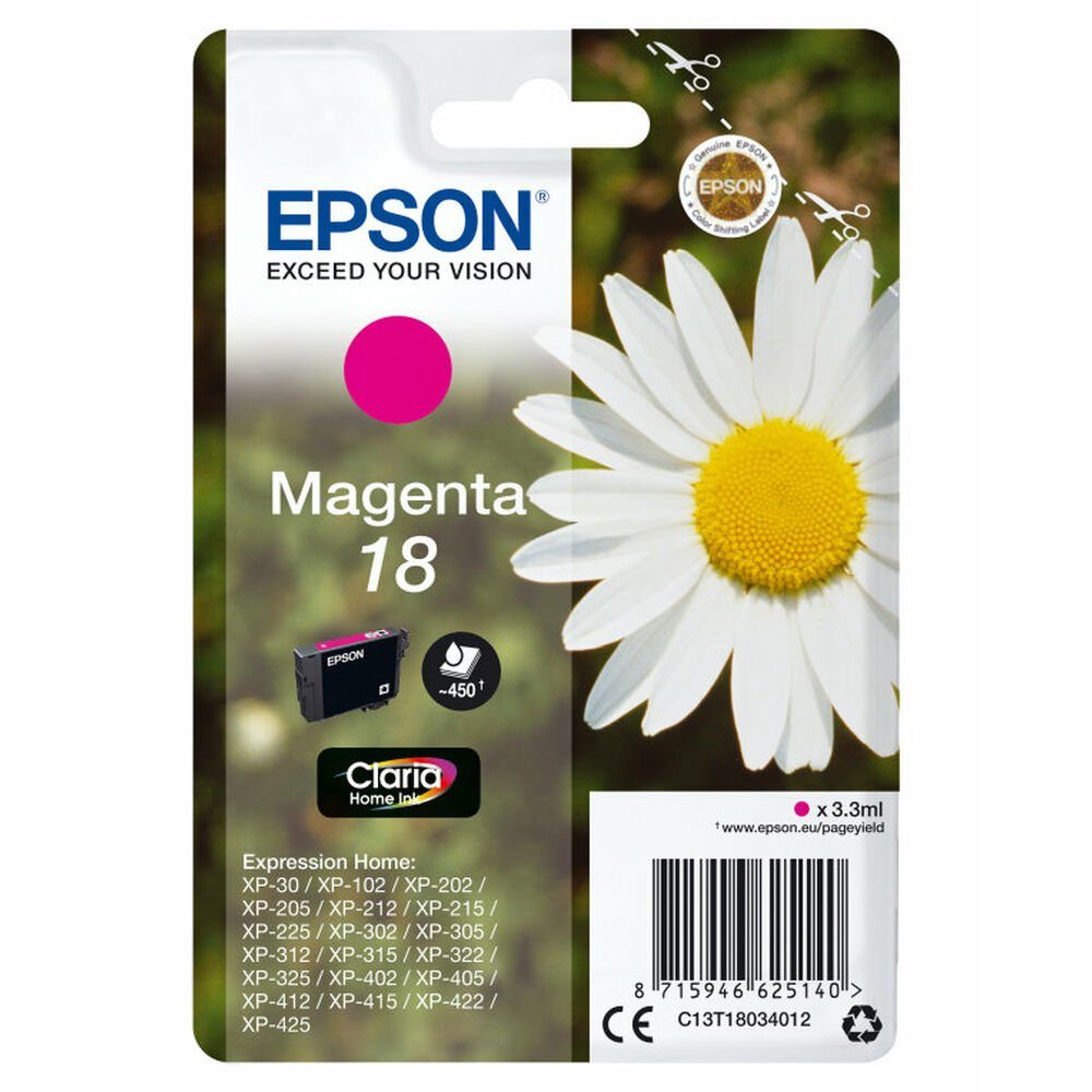 Epson Epson etiqueta Tintenpatrone magenta Cartucho 18 Kompatibel RF Tintenpatrone