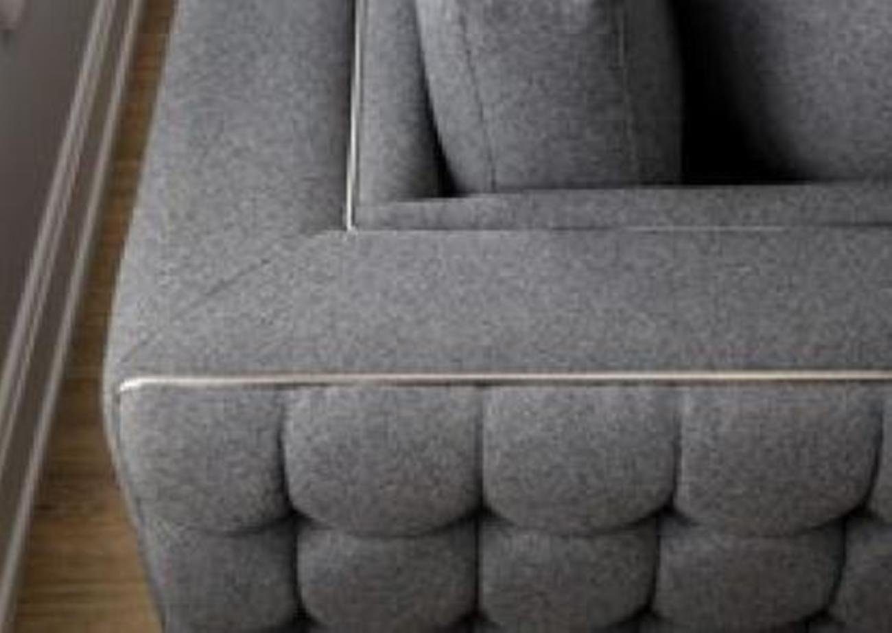 grau Couch Wohnzimmer Sitz Luxus 2 Chesterfield Sofa 2-Sitzer JVmoebel Zweisitzer