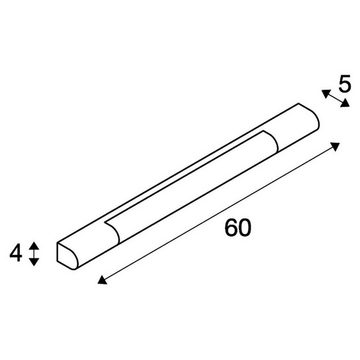 SLV Spiegelleuchte Spiegelleuchte Trukko für die Wand, 3000K, 600 mm, keine Angabe, Leuchtmittel enthalten: Ja, fest verbaut, LED, warmweiss, Badezimmerlampen, Badleuchte, Lampen für das Badezimmer