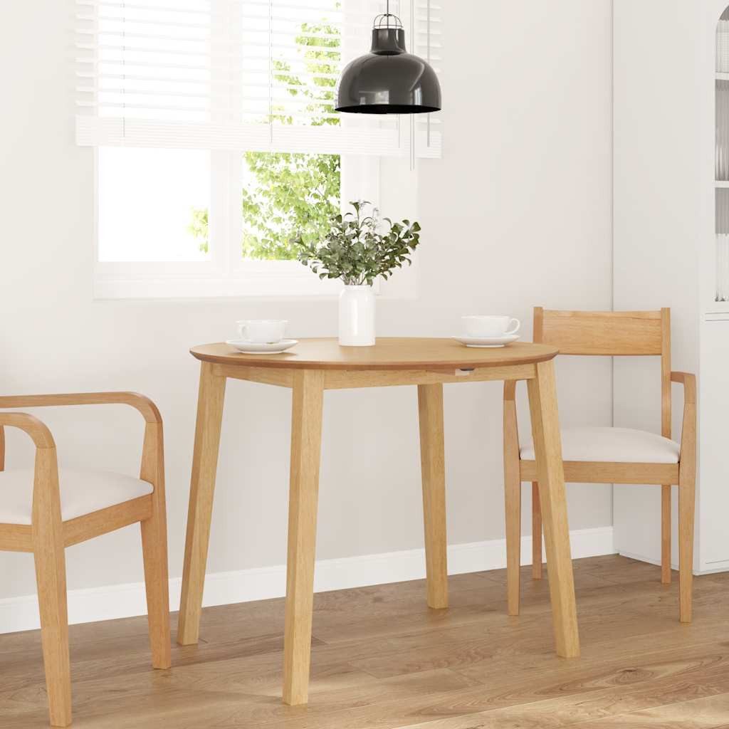 vidaXL Esstisch Esstisch Natur Massivholz Gummibaumholz günstig online kaufen