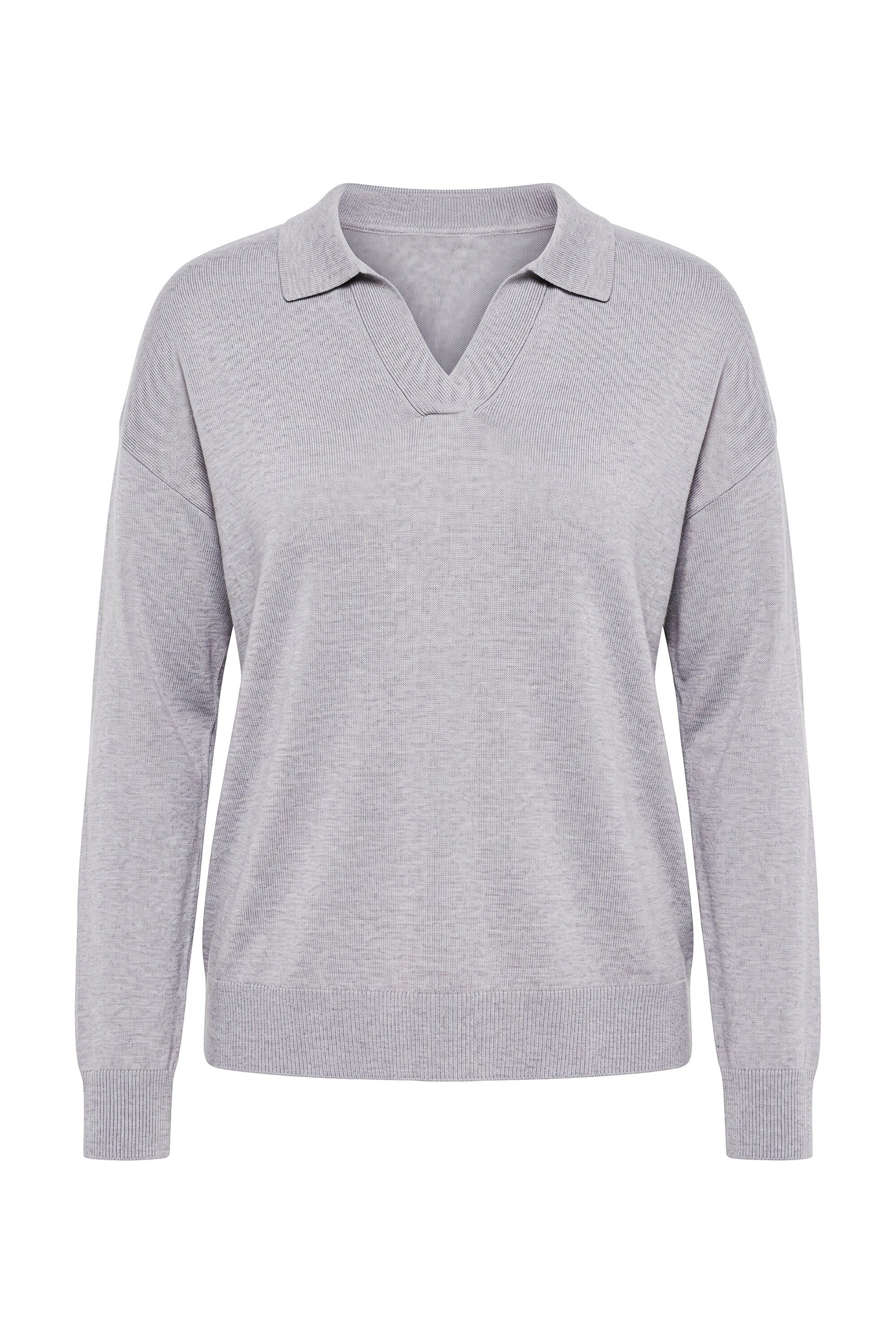MIAMODA Strickpullover Polo-Pullover Loose Fit