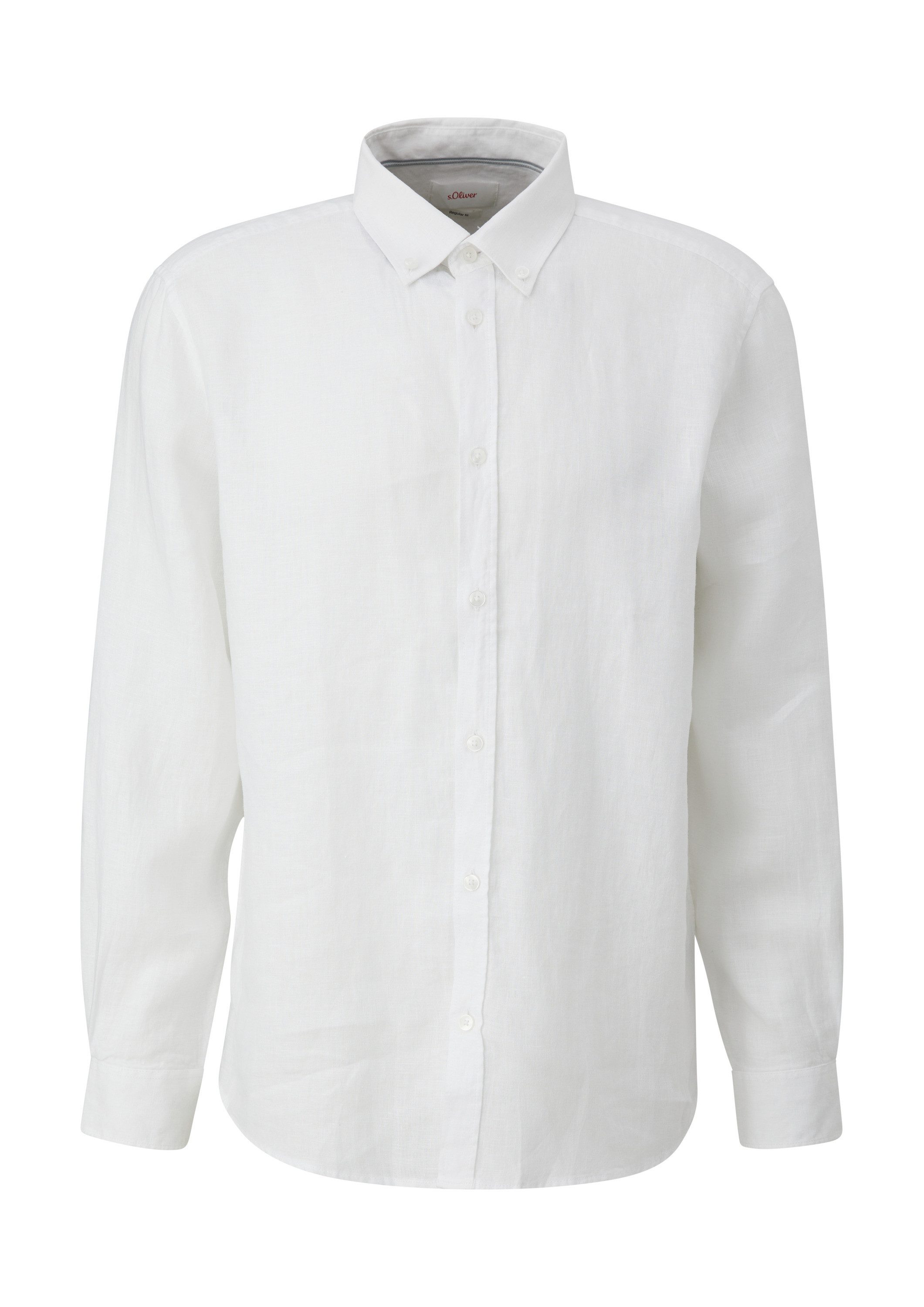 s.Oliver Langarmhemd Hemd Leinenhemd mit Button-Down-Kragen günstig online kaufen