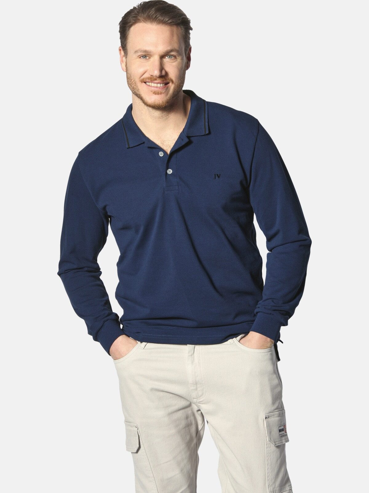 Jan Vanderstorm Langarm-Poloshirt ELLIS in hochwertiger günstig online kaufen