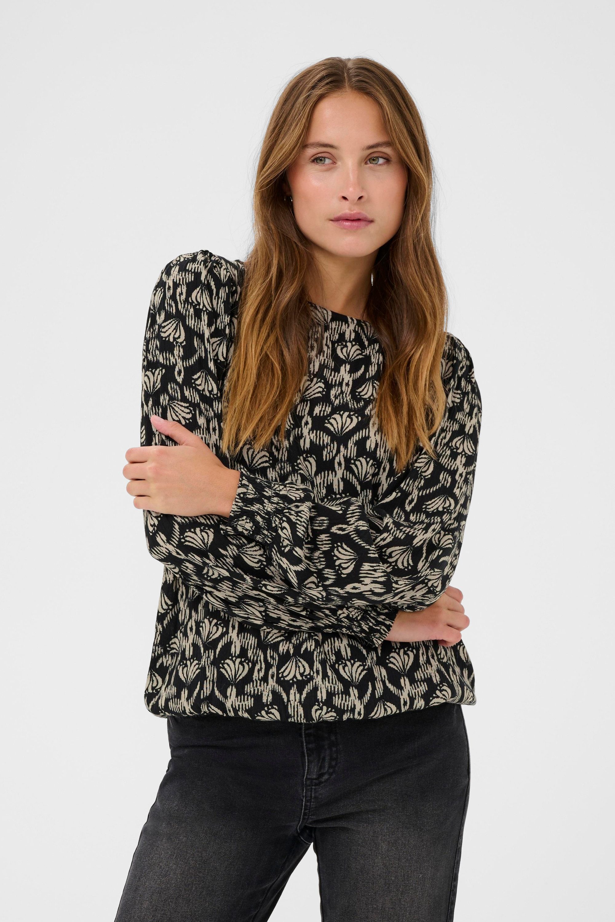 KAFFE Langarmbluse Langarm-Bluse KArikka günstig online kaufen