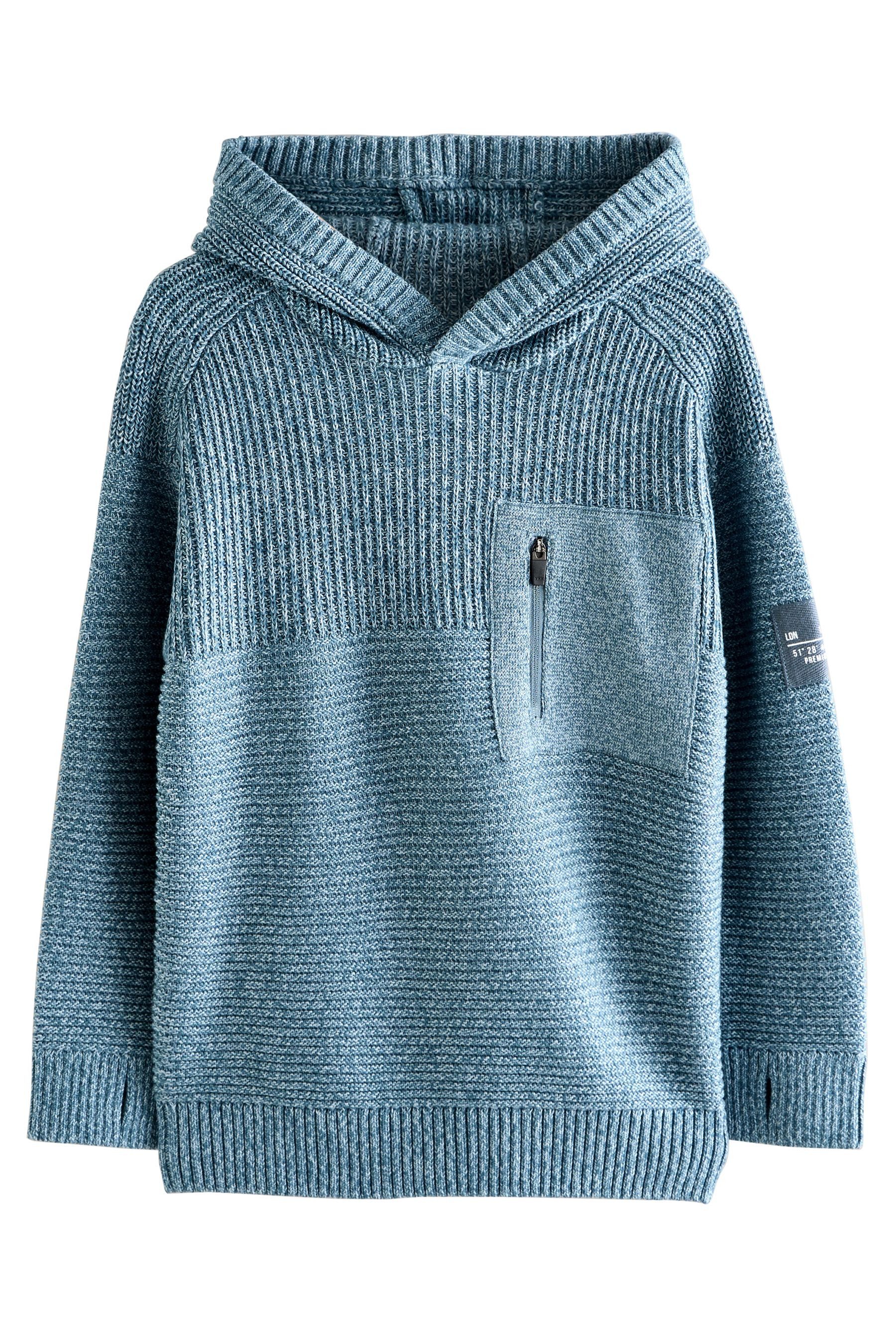 Kapuzenpullover Gestricktes Utility-Kapuzensweatshirt