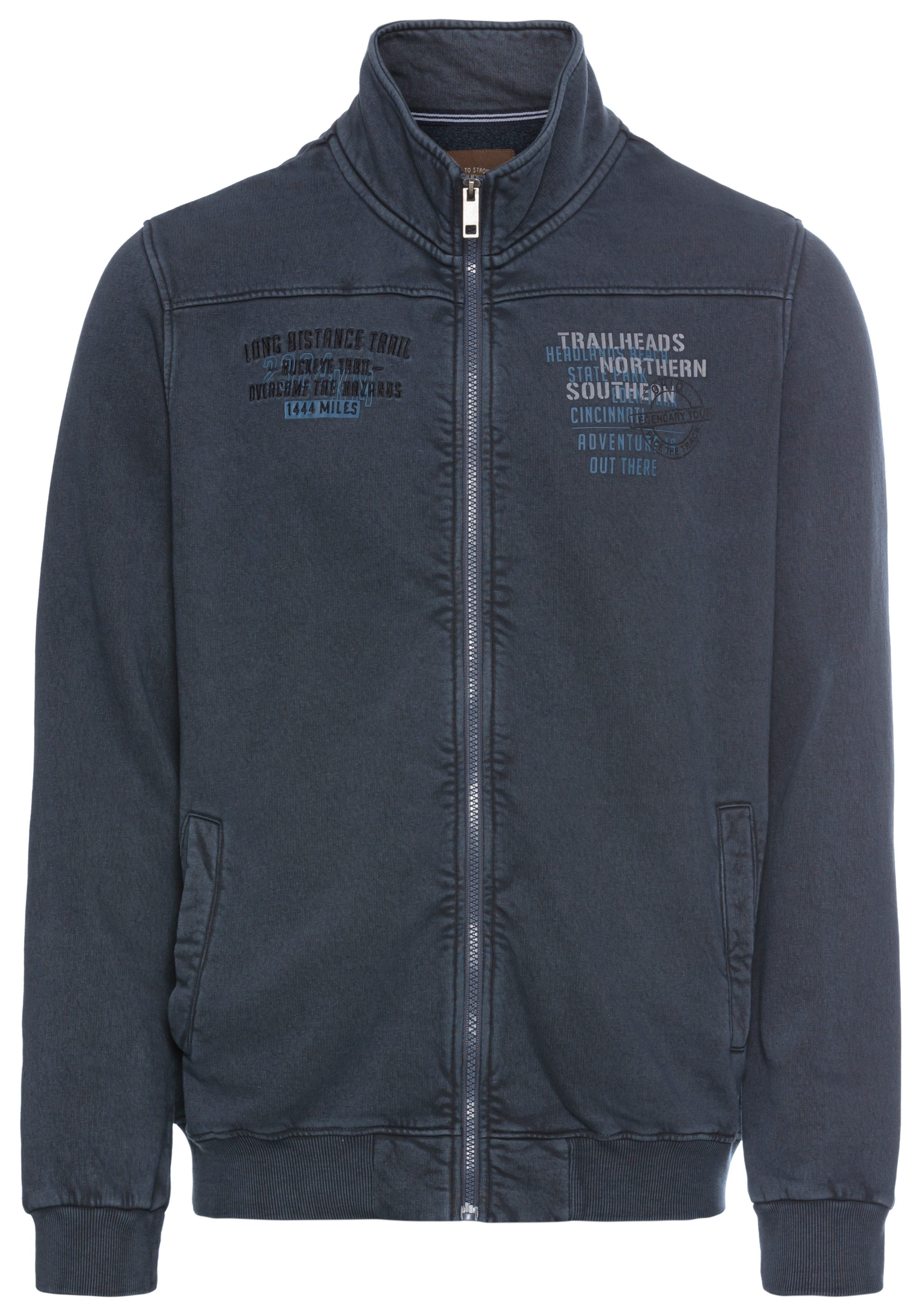 Man's World Sweatjacke mit Print und Stickerei