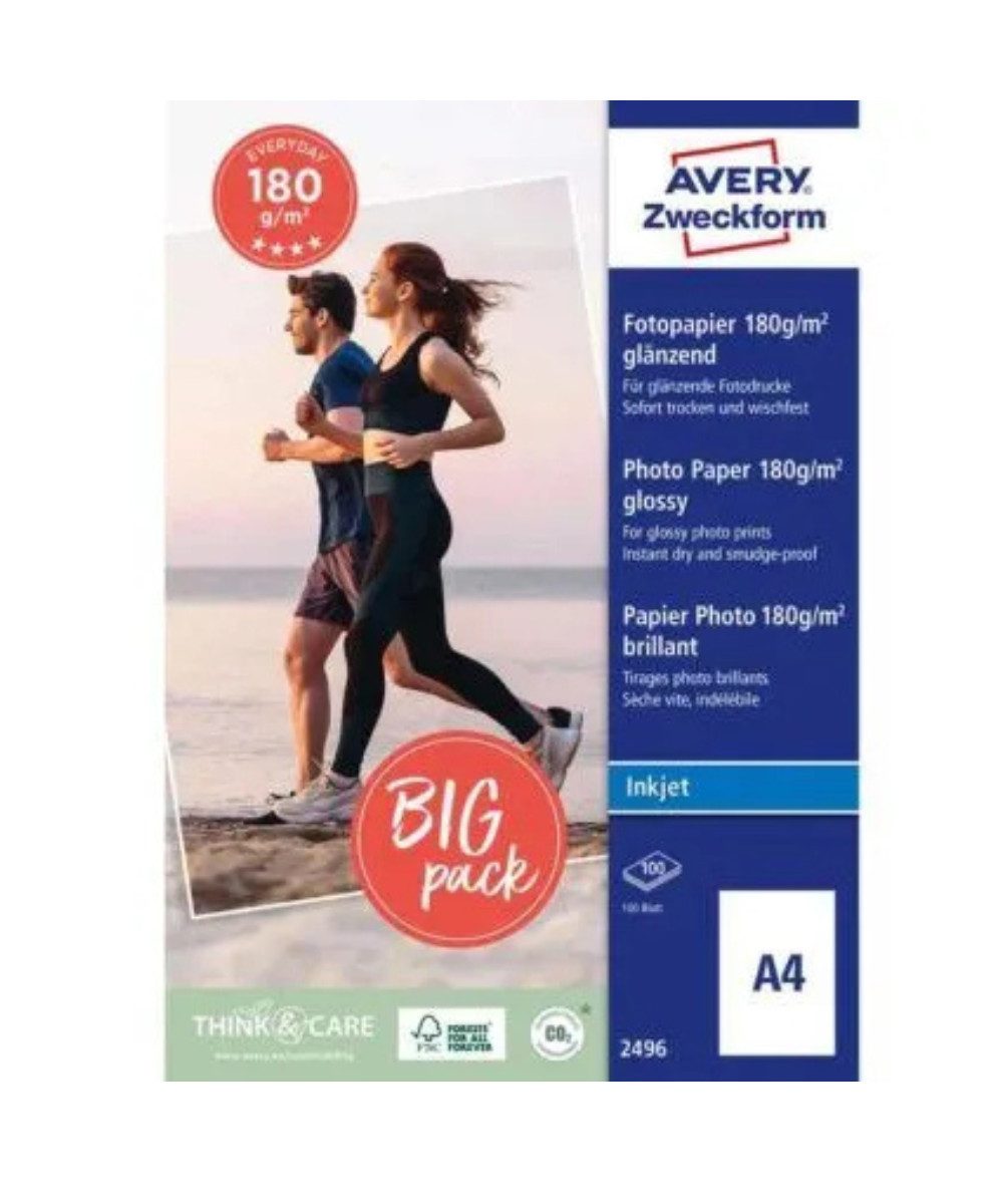 Avery Zweckform Fotopapier AVERY Zweckform Fotopapier 2496 DIN A4, professionelle Ausdrucke mit hohem Fotoanteil