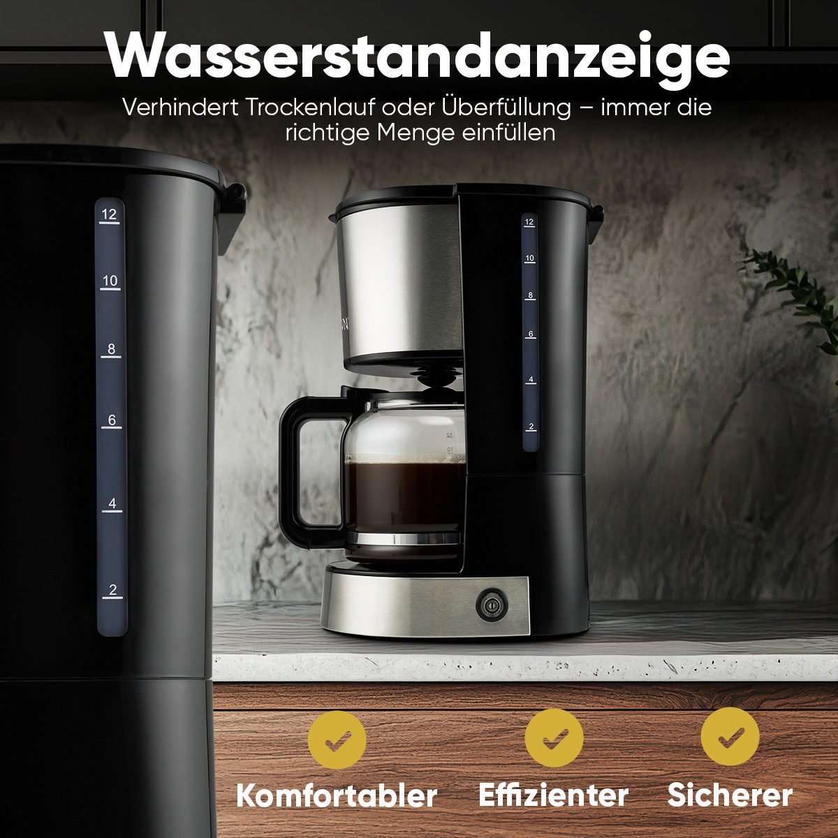 BOMANN Filterkaffeemaschine KA 6071 CB, Filterkaffeemaschine, für 12 - 14 Tassen Kaffee