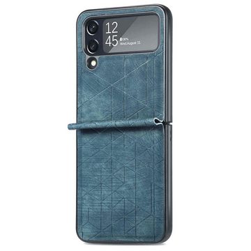 Wigento Handyhülle Für Samsung Galaxy Z Flip4 Faltbare Handyhülle Grün Schutz Cover