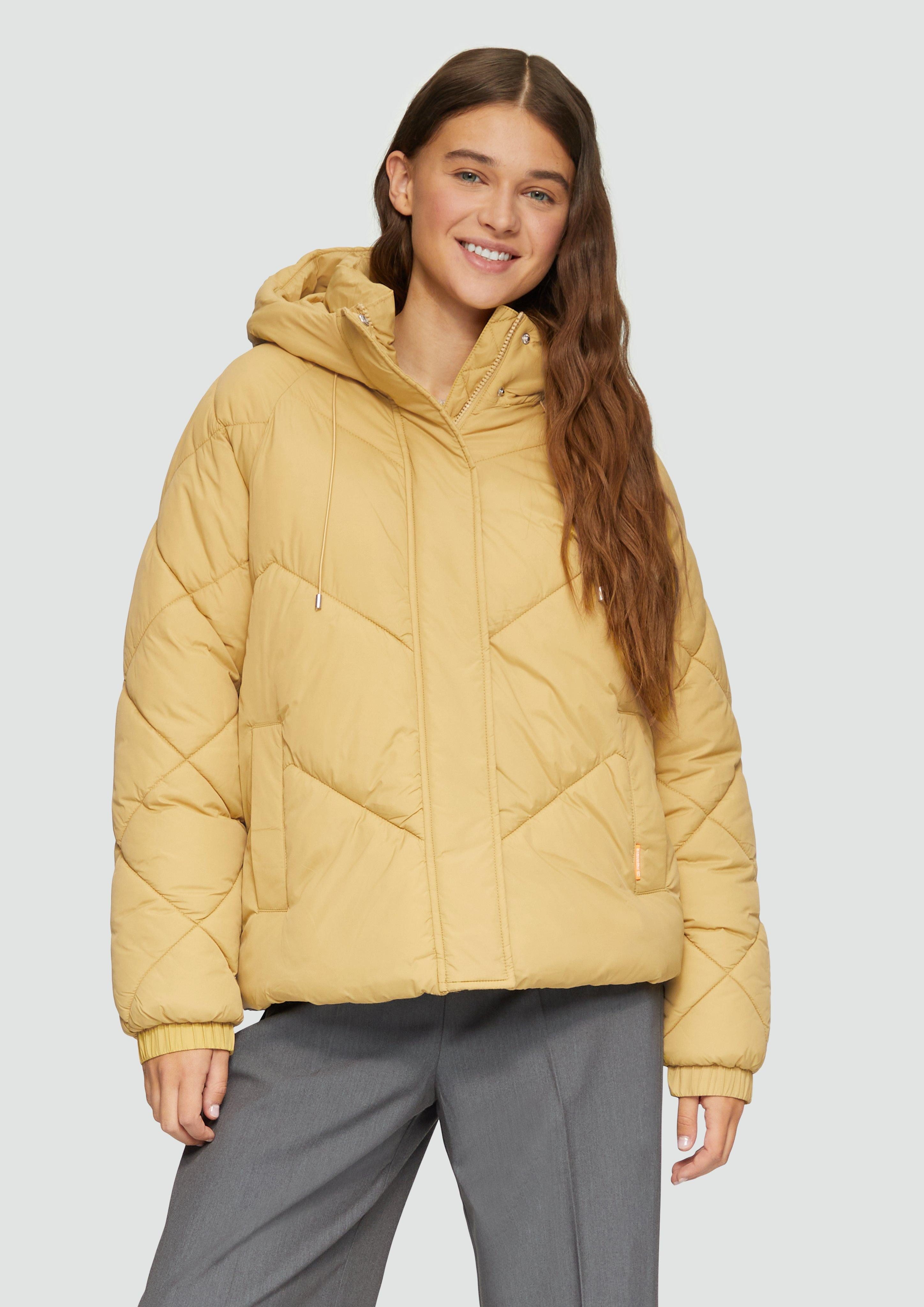 Outdoorjacke Wattierte Jacke mit Steppung und Kapuze
