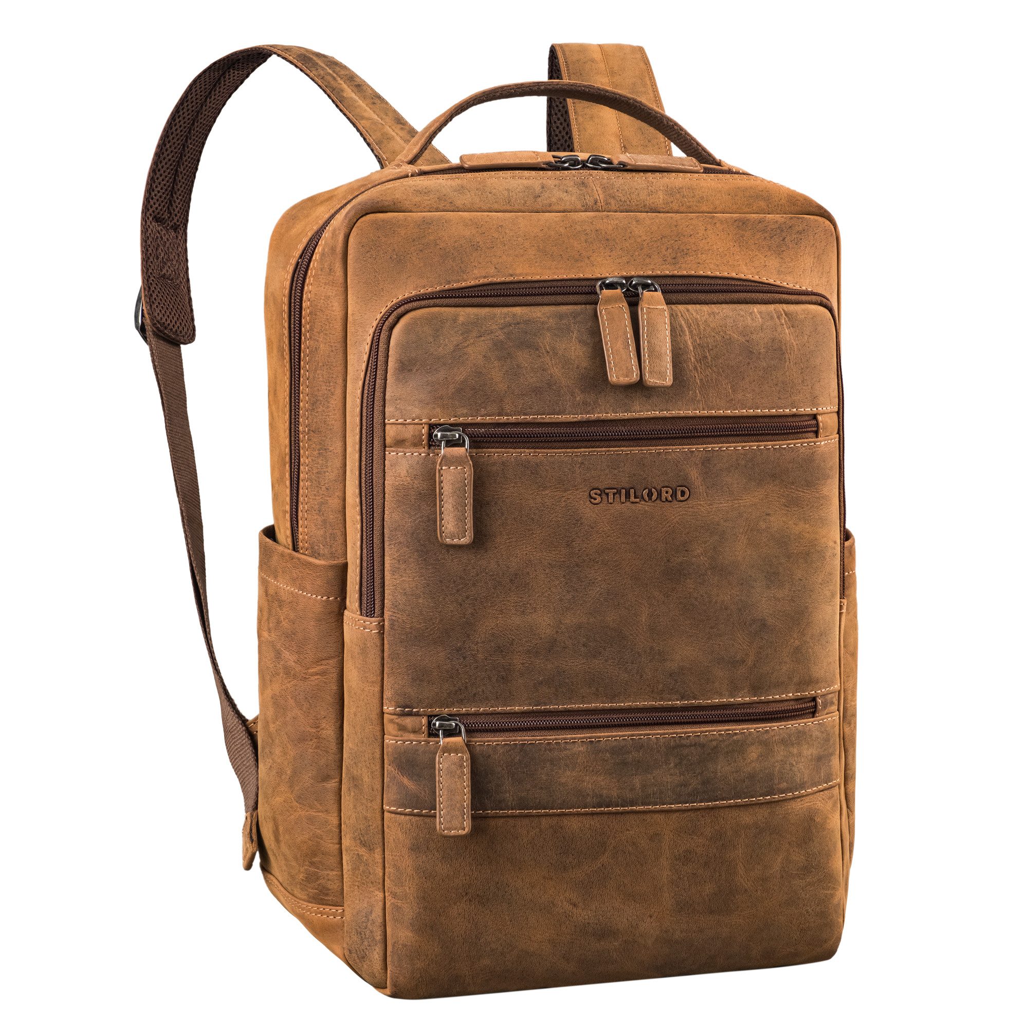 Notebook-Rucksack "Torben" 15 - 16 Zoll Laptop-Rucksack Leder Groß für Herren & Damen