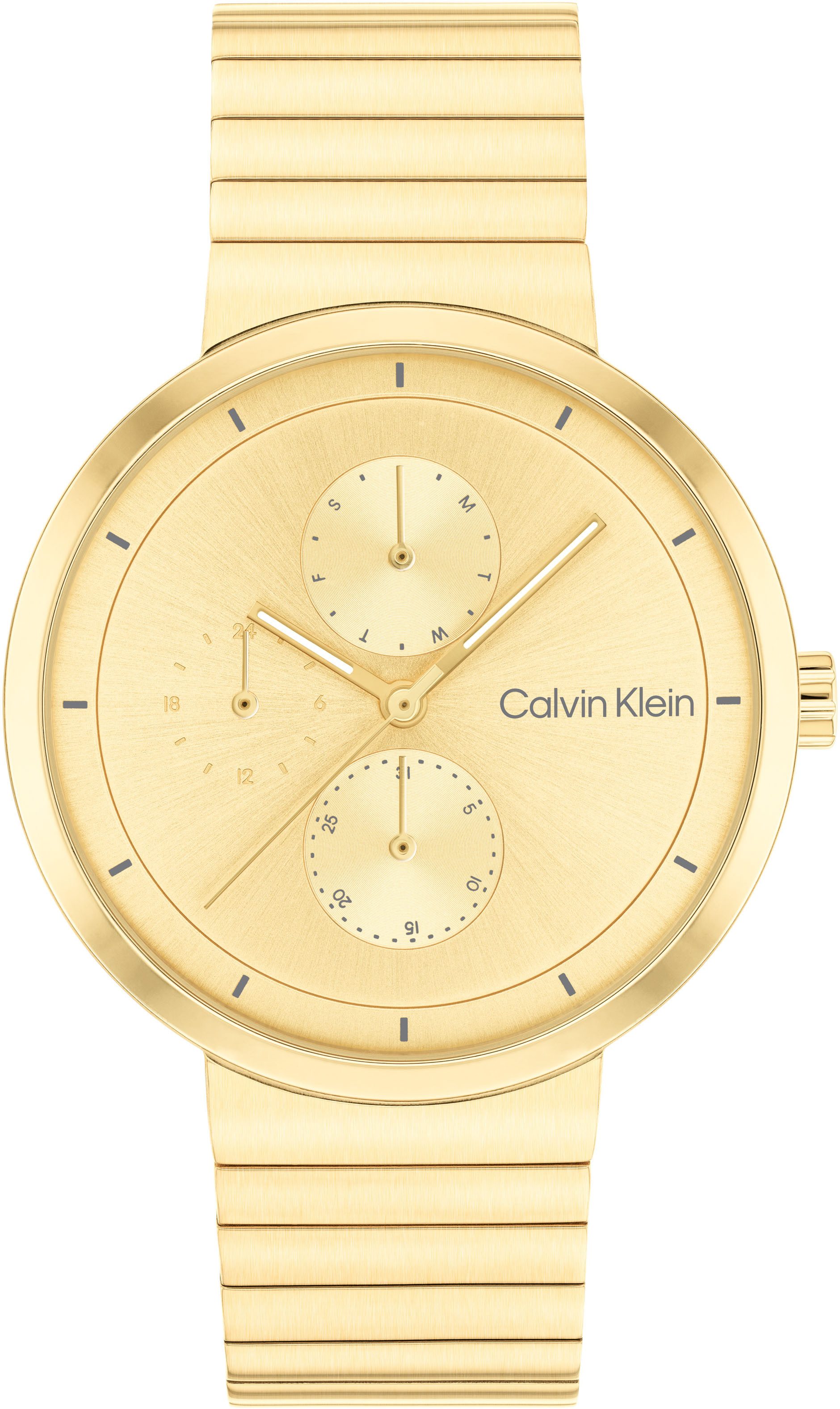 Calvin Klein Multifunktionsuhr CREATE 25100030, Quarzuhr, Armbanduhr, Damenuhr, Datum, Edelstahlarmband
