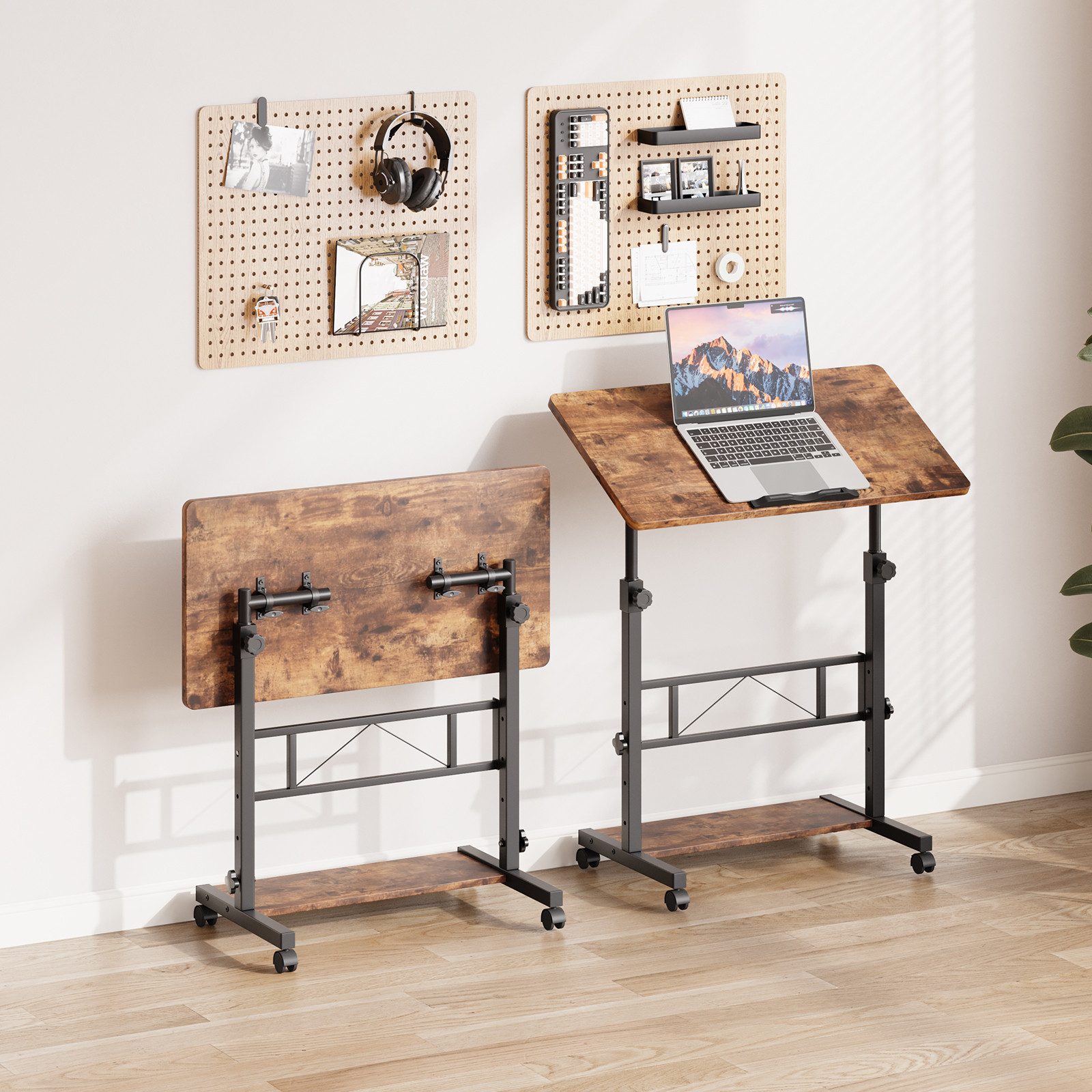 OUNUO Stehpult höhenverstellbar Computertisch 80x40cm mit neigbar Tischplatte – Bild 3 von 5