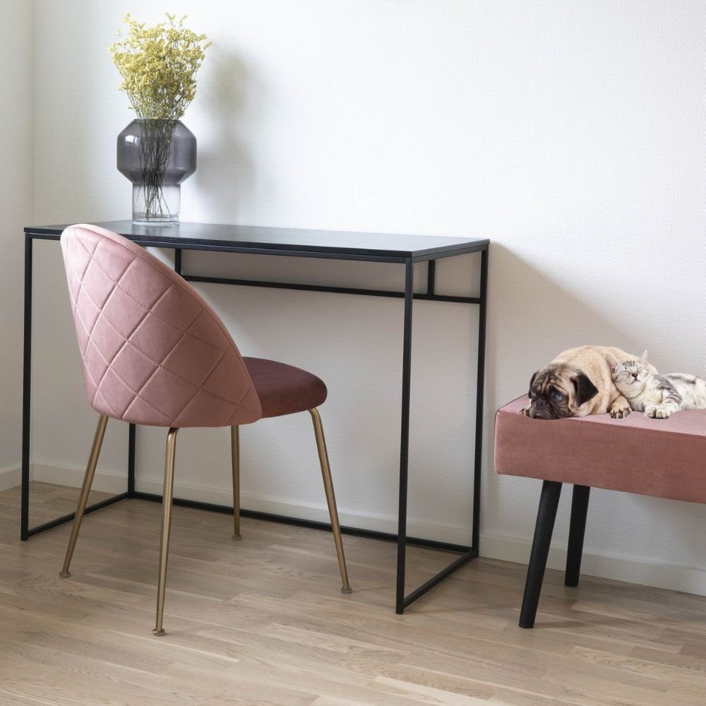 LebensWohnArt Schreibtisch Moderner Schreibtisch / Konsole LEVEN schwarz ca. L100cm