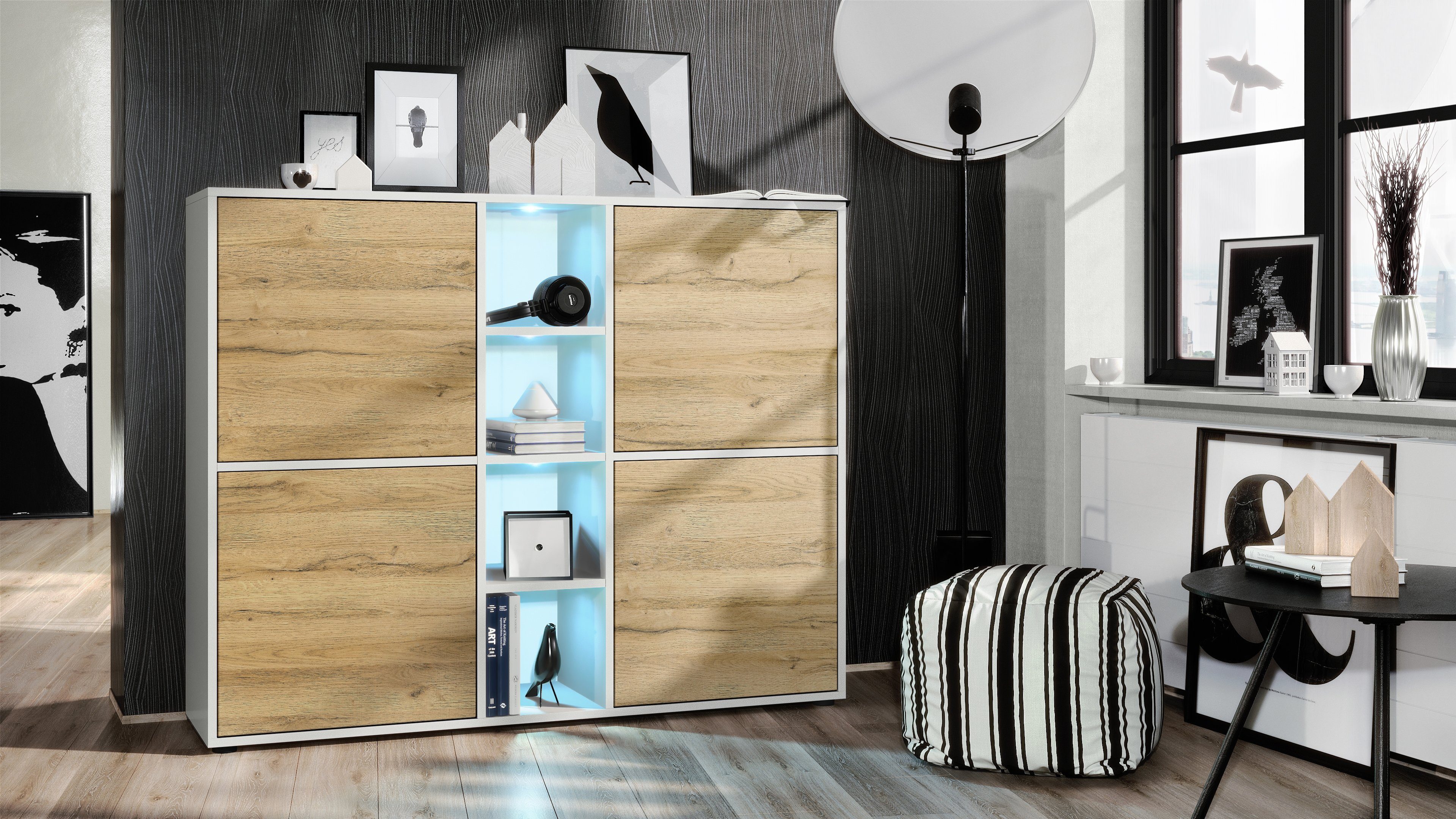 Vladon Highboard Cuba V3 (Highboard, mit günstig online kaufen