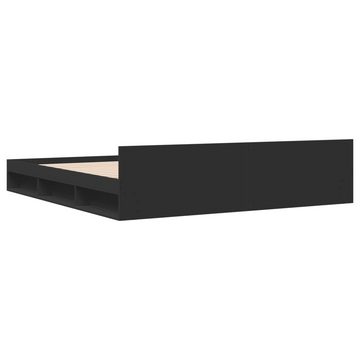 vidaXL Bett Bettgestell mit Schubladen Schwarz 200x200 cm Holzwerkstoff