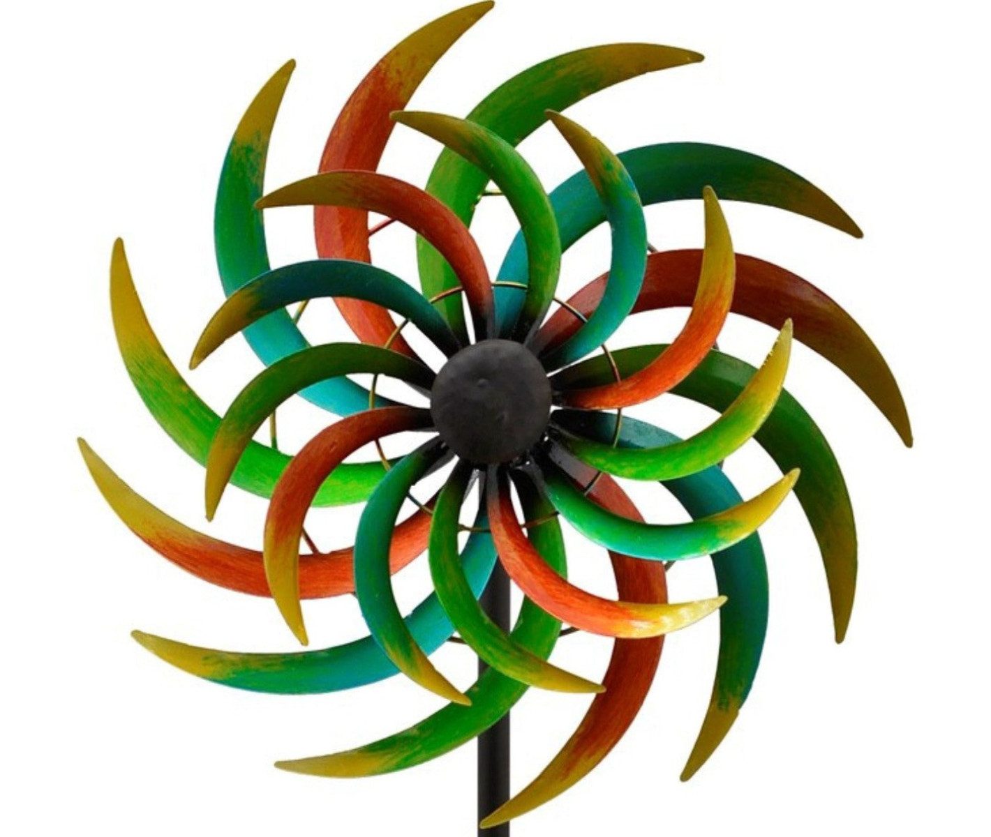 finehomegarden Deko-Windrad Metall Doppel Windspiel Gartendeko günstig online kaufen