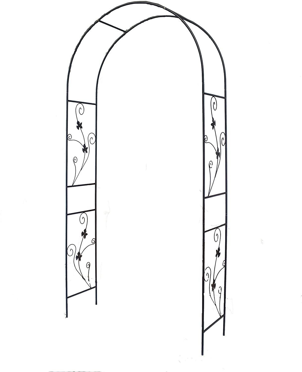 Defactoshop Rosenbogen Rosensäule Gartenbogen Rankgitter Rankhilfe 28B, Maßen: 114 cm x 37 cm x 230 cm
